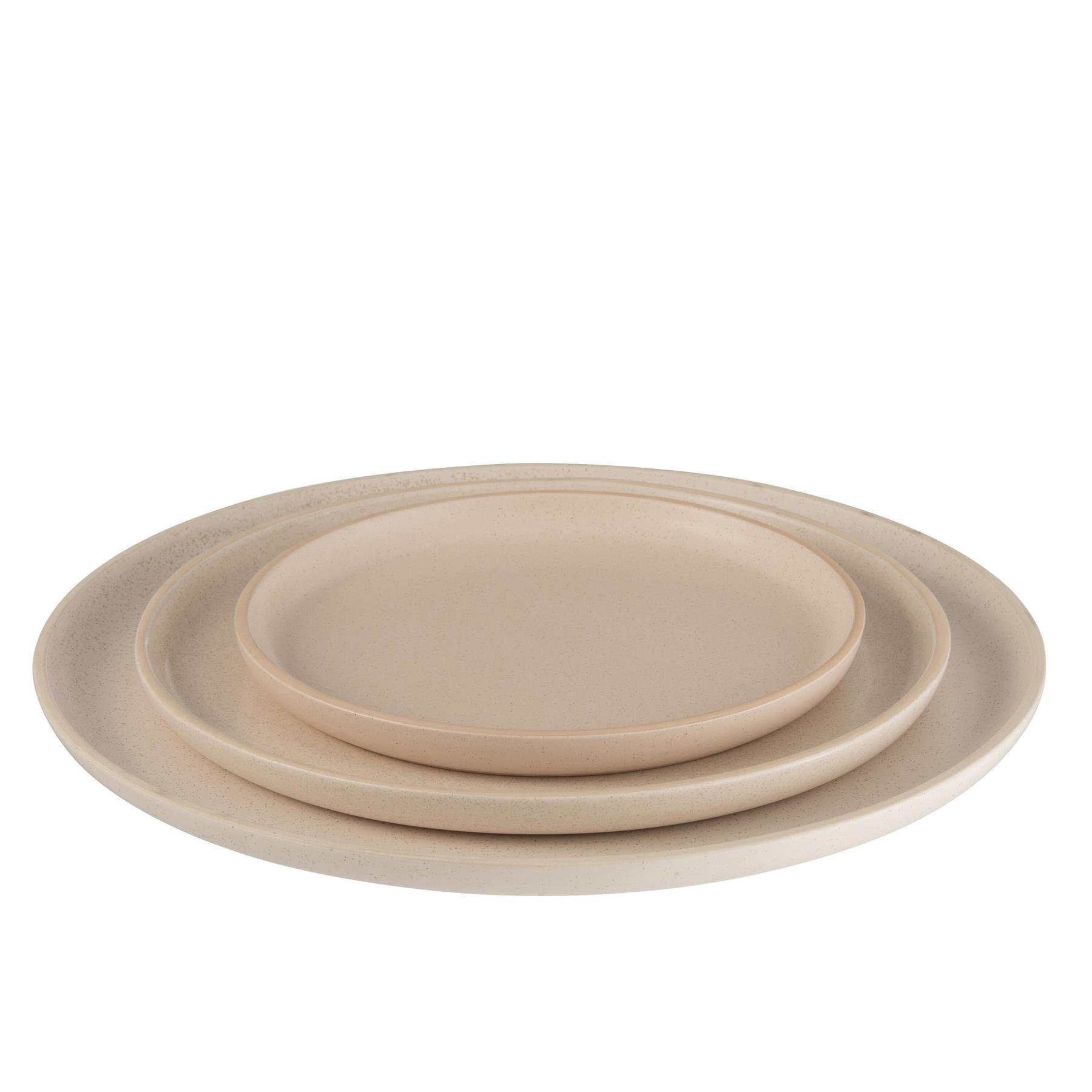 J-Line bord Marie - keramiek - creme - large - 6 stuks