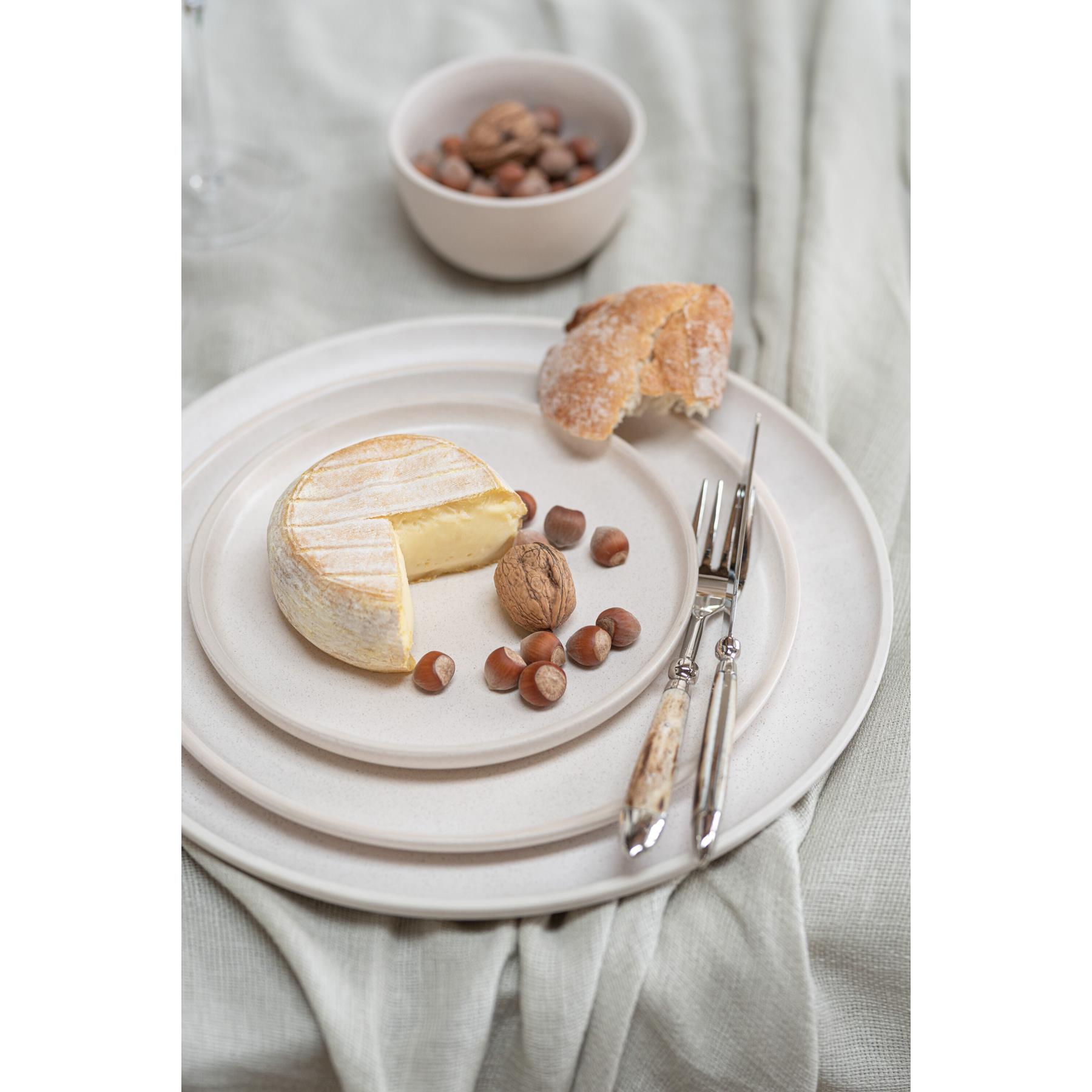 J-Line bord Marie - keramiek - creme - large - 6 stuks