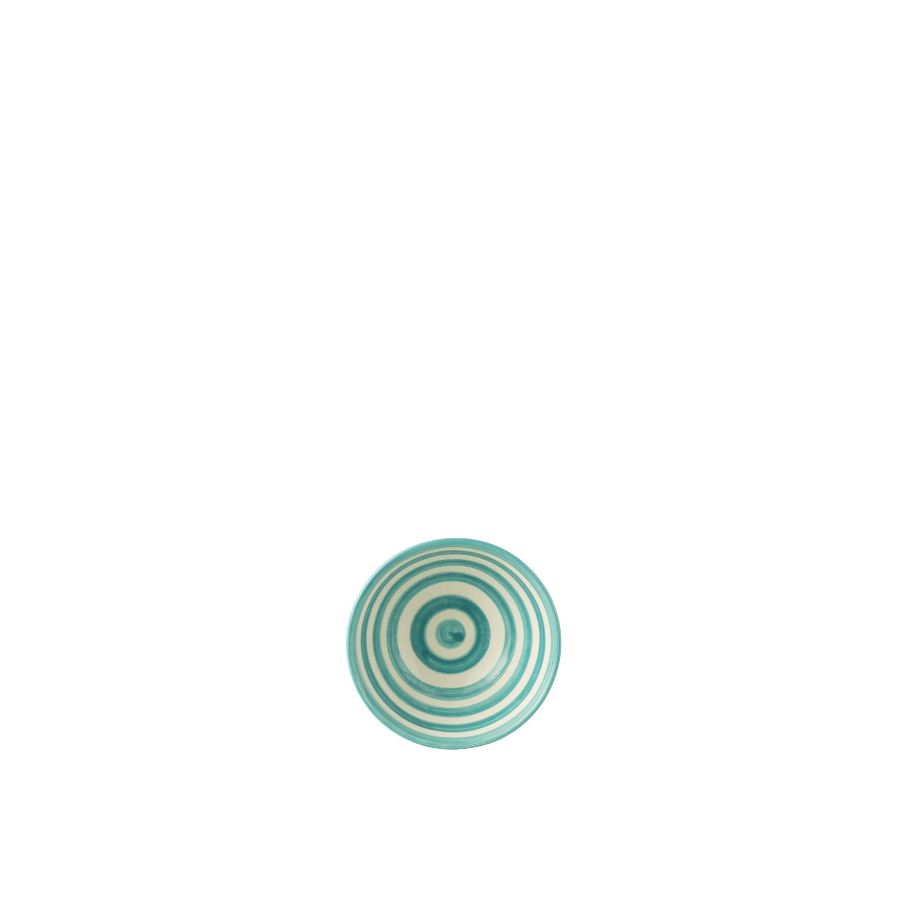 J-Line Bowl Granada Stripes High Ceramic White|Aqua Small