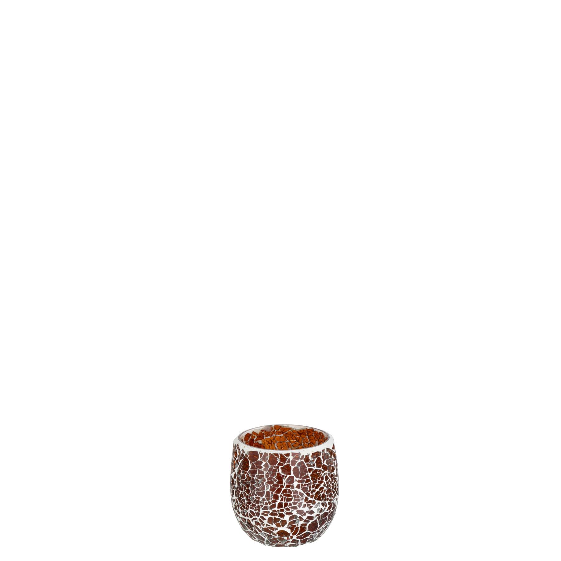 J-Line kaarshouder Ali - glas - bruin - small
