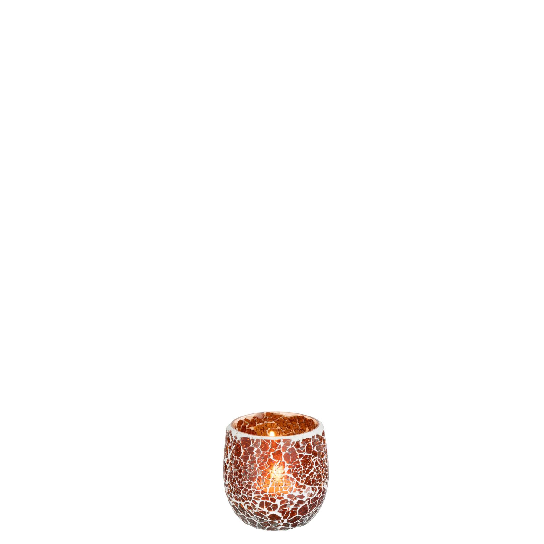 J-Line kaarshouder Ali - glas - bruin - small