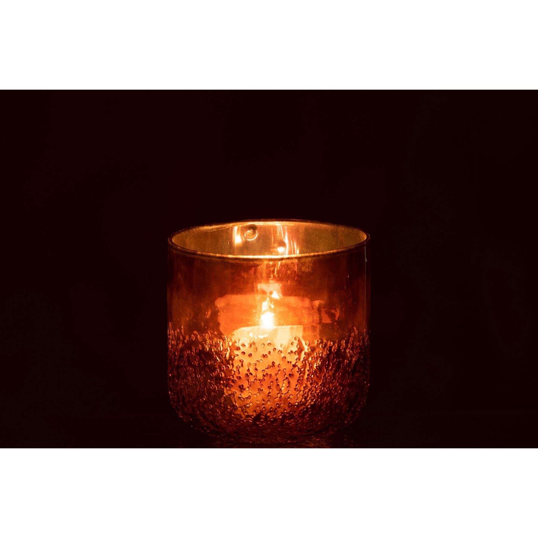 J-Line windlicht Spiegel - glas - goud - medium