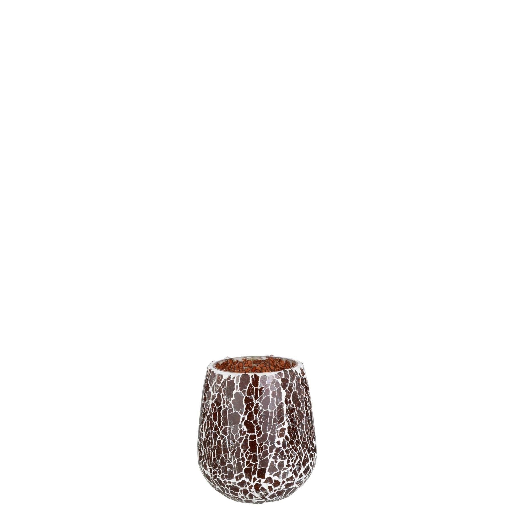 J-Line kaarshouder Ali - glas - bruin - medium