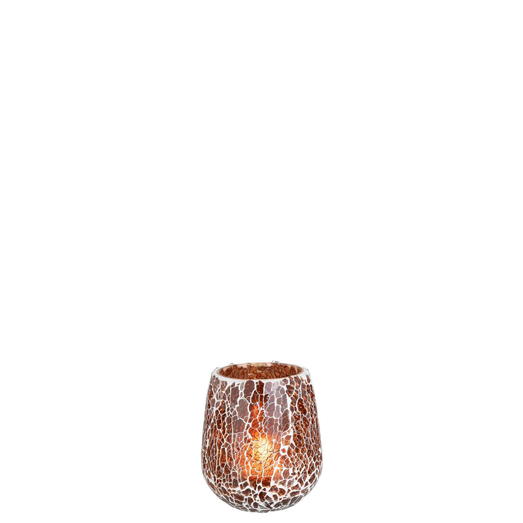 J-Line kaarshouder Ali - glas - bruin - medium