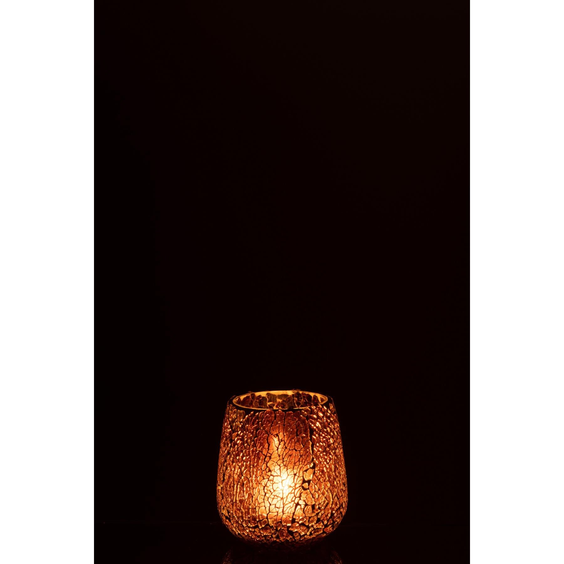 J-Line kaarshouder Ali - glas - bruin - medium