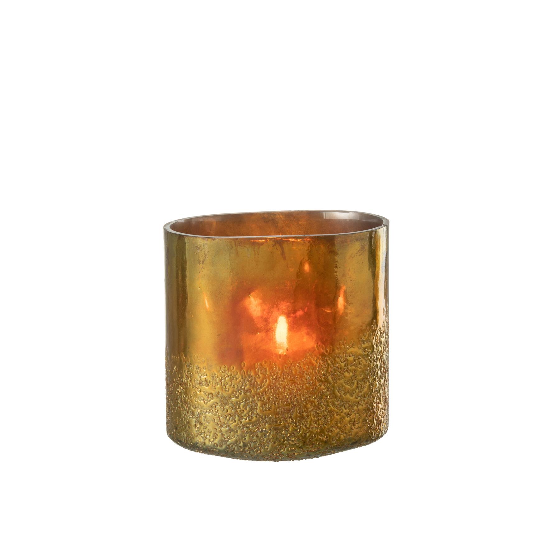 J-Line windlicht Spiegel - glas - goud - extra large