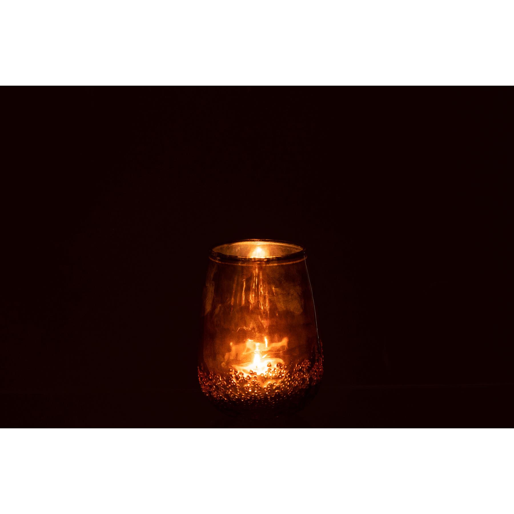 J-Line kaarshouder Spiegel - glas - goud - small - 2 stuks