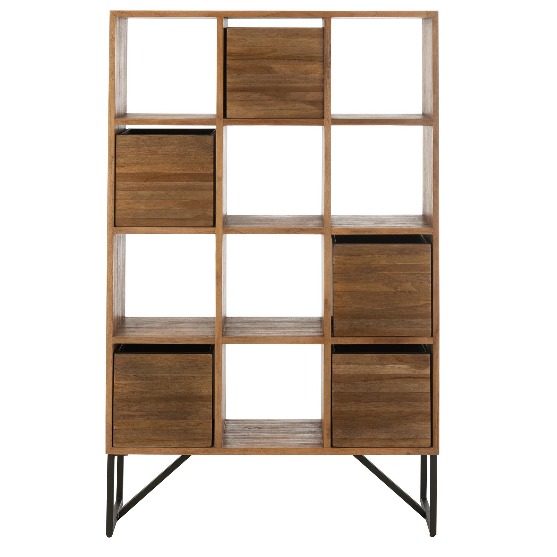 J-Line kast Lades - gerecycleerd hout - naturel