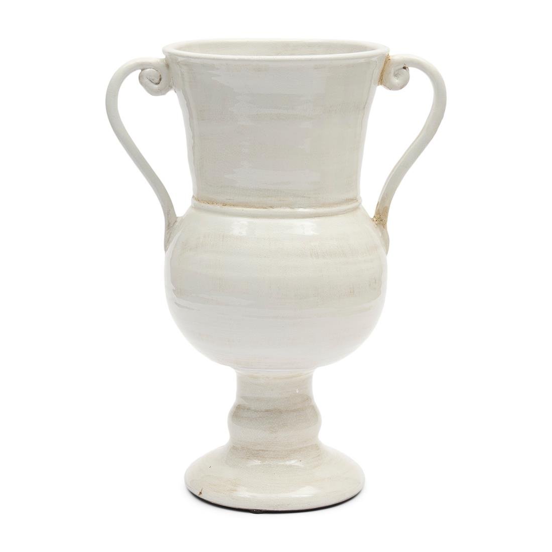 Riviera Maison Vaas Wit - Chalice Bloemenvaas   - Keramiek, Steengoed