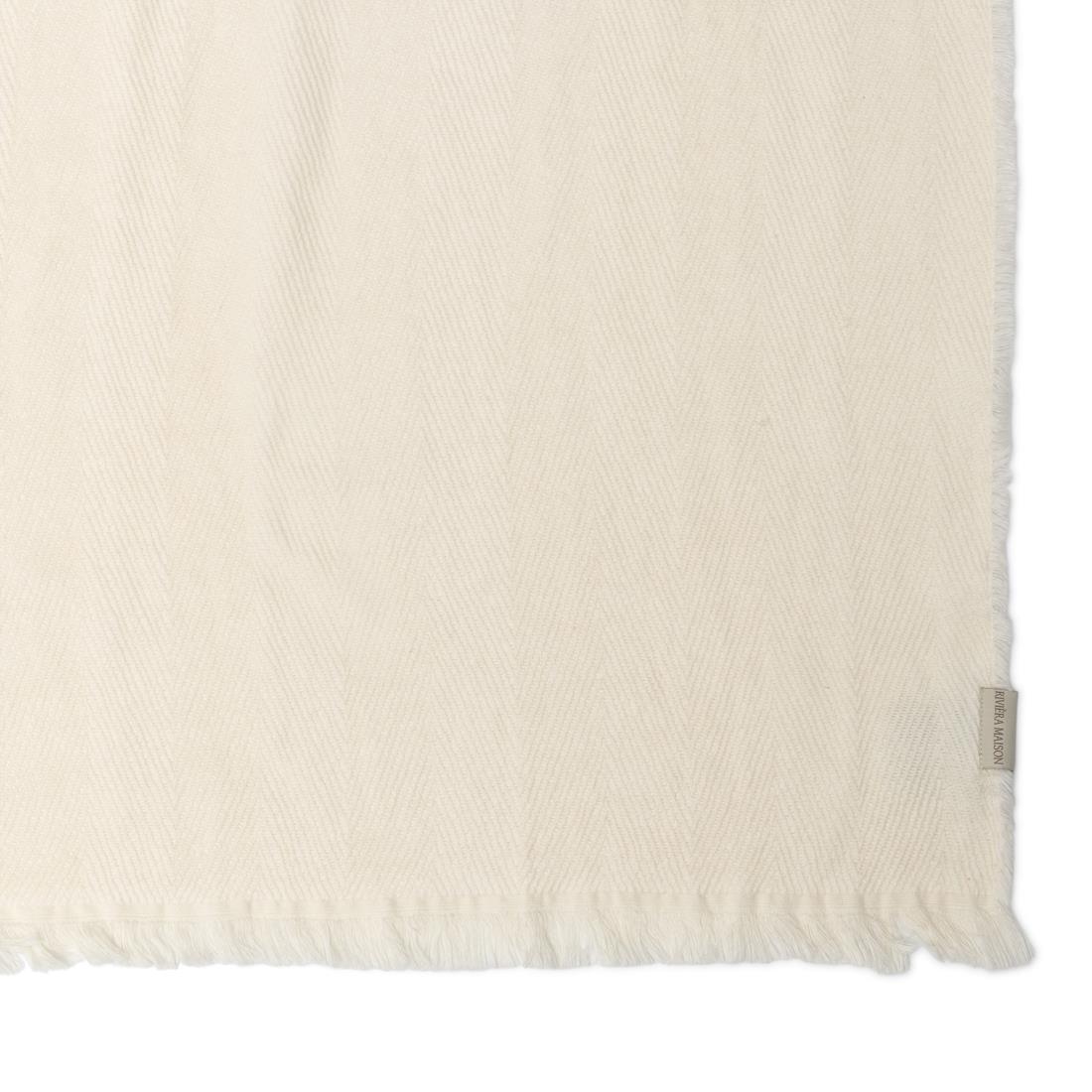 Riviera Maison Plaid Beige - Sofia Decoratie deken 180x130 - Katoen