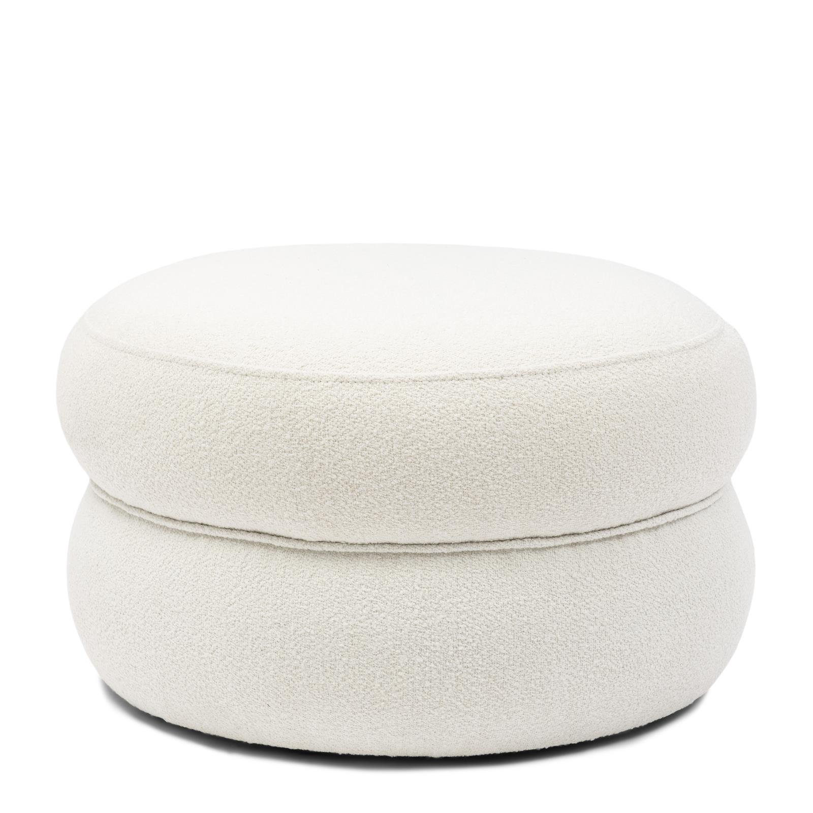 Riviera Maison San Remo Stool Dia 70cm, bouclé, simply white