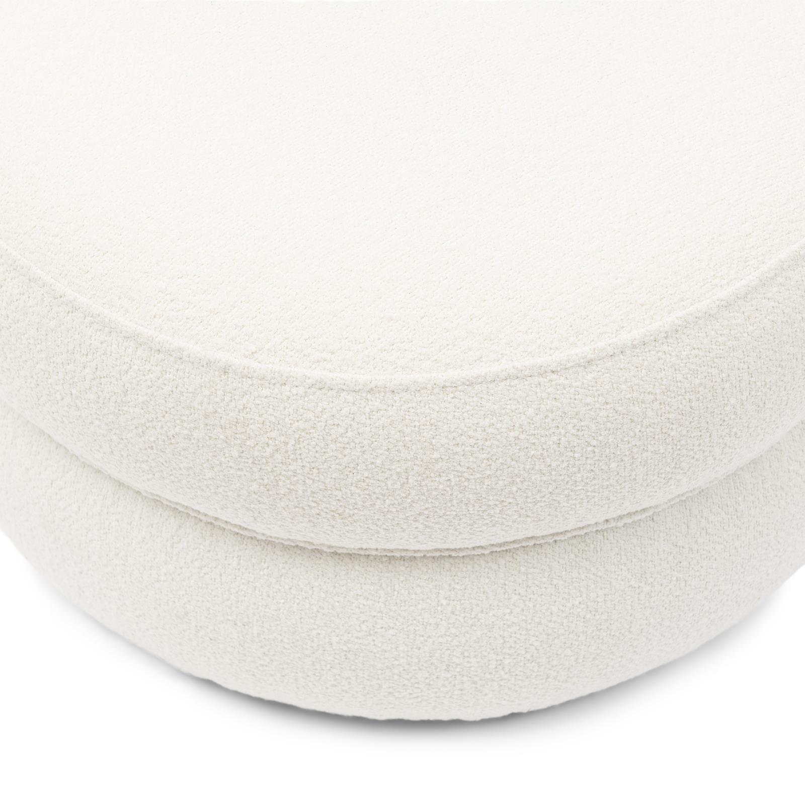 Riviera Maison San Remo Stool Dia 70cm, bouclé, simply white