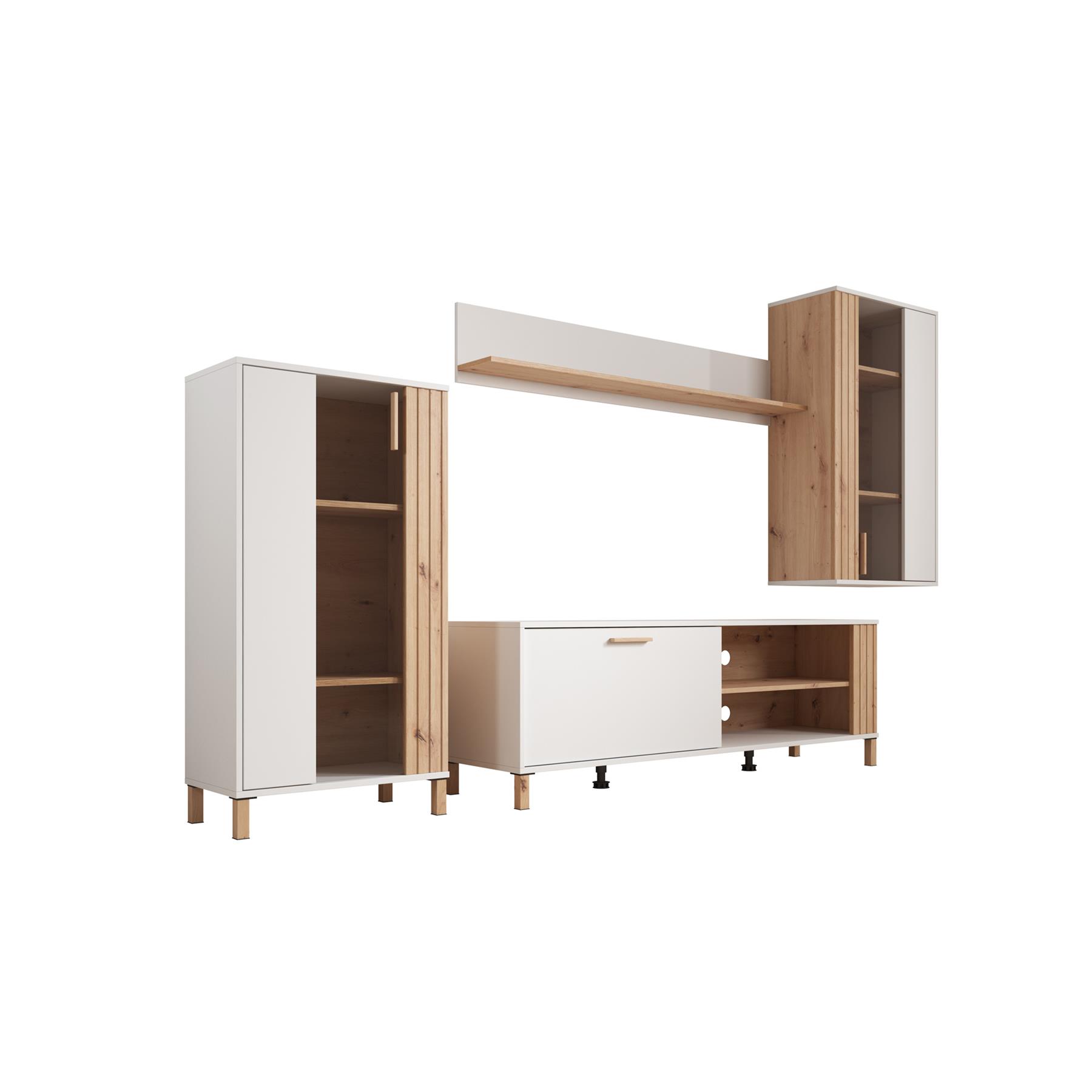 Meubella Wandmeubel Bronson - Wit