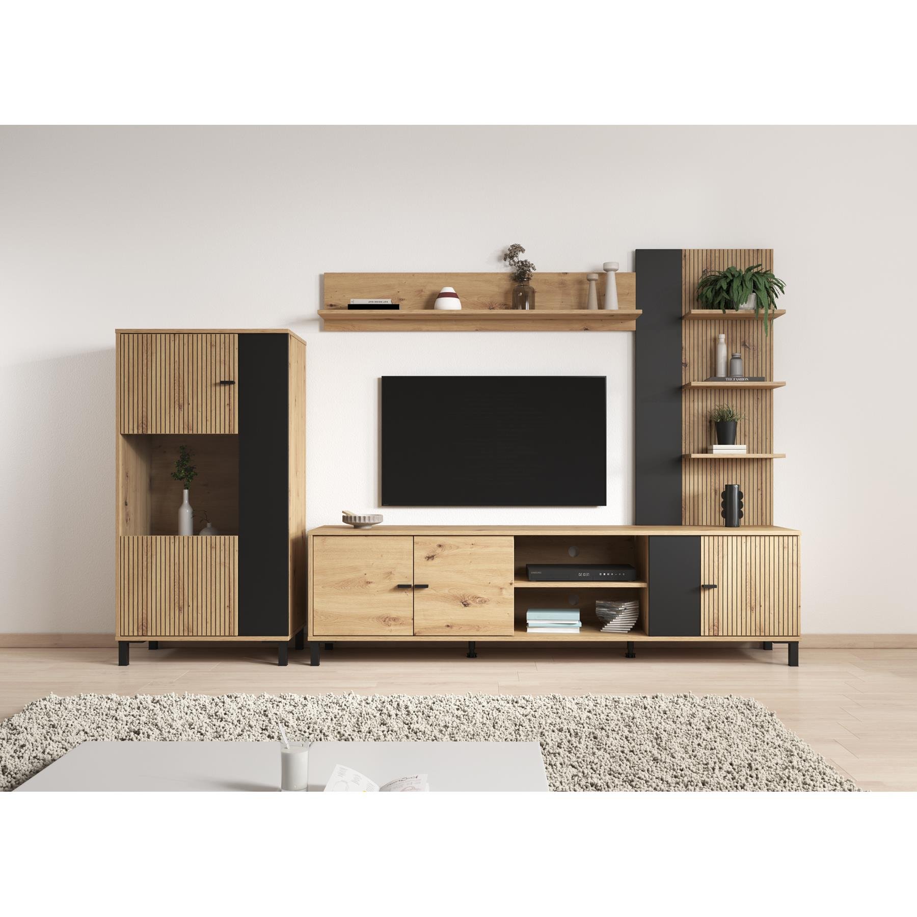 Meubella Wandmeubel Austin - Eiken