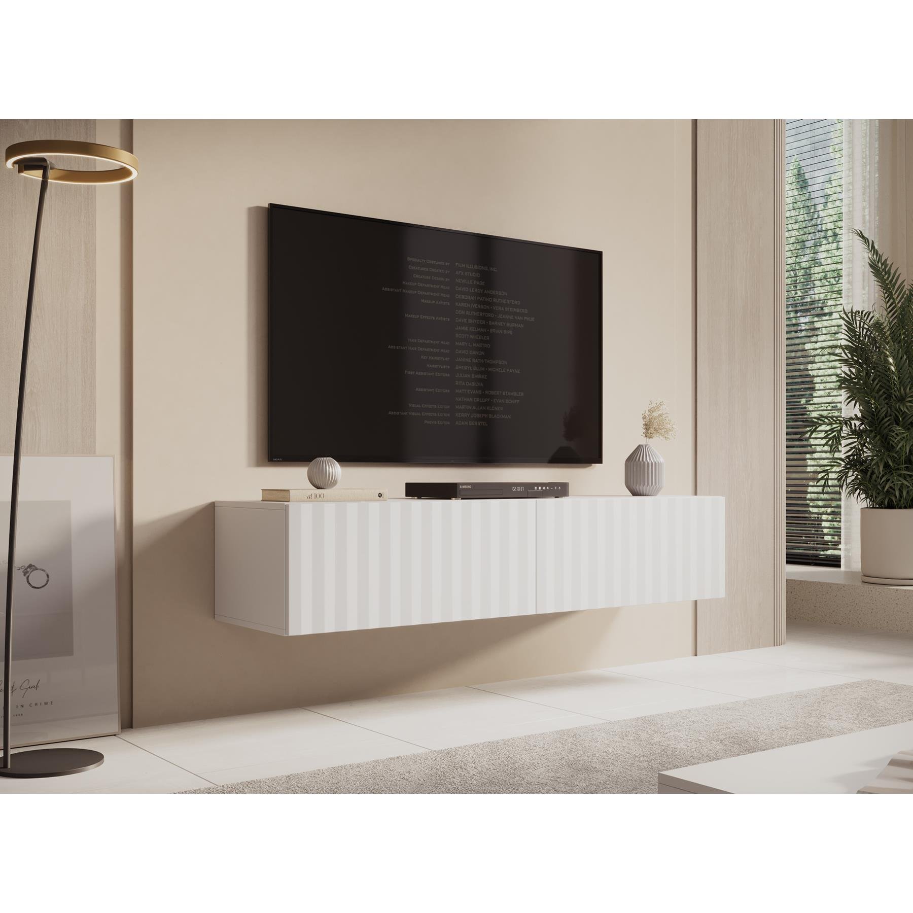 Meubella TV-Meubel Angelina - Wit - 154 cm