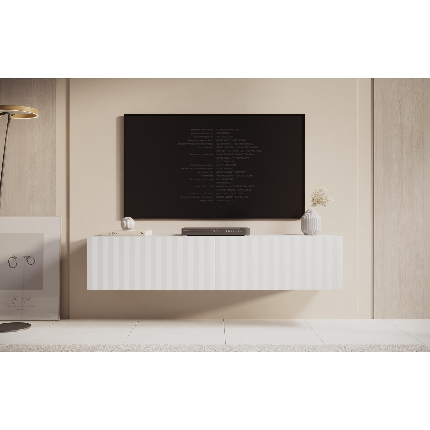 Meubella TV-Meubel Angelina - Wit - 154 cm