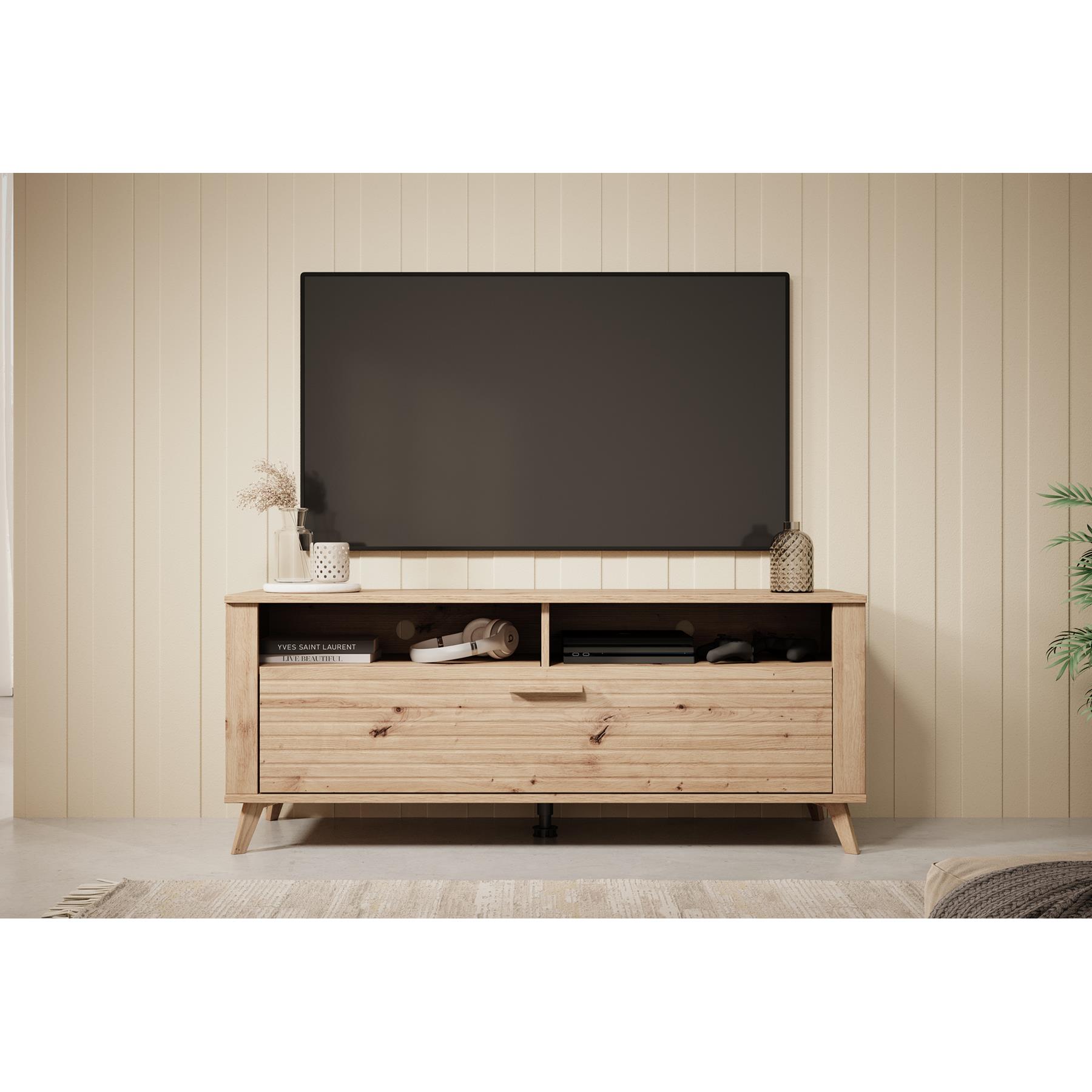 Meubella TV-Meubel Ritch - Eiken - 129 cm