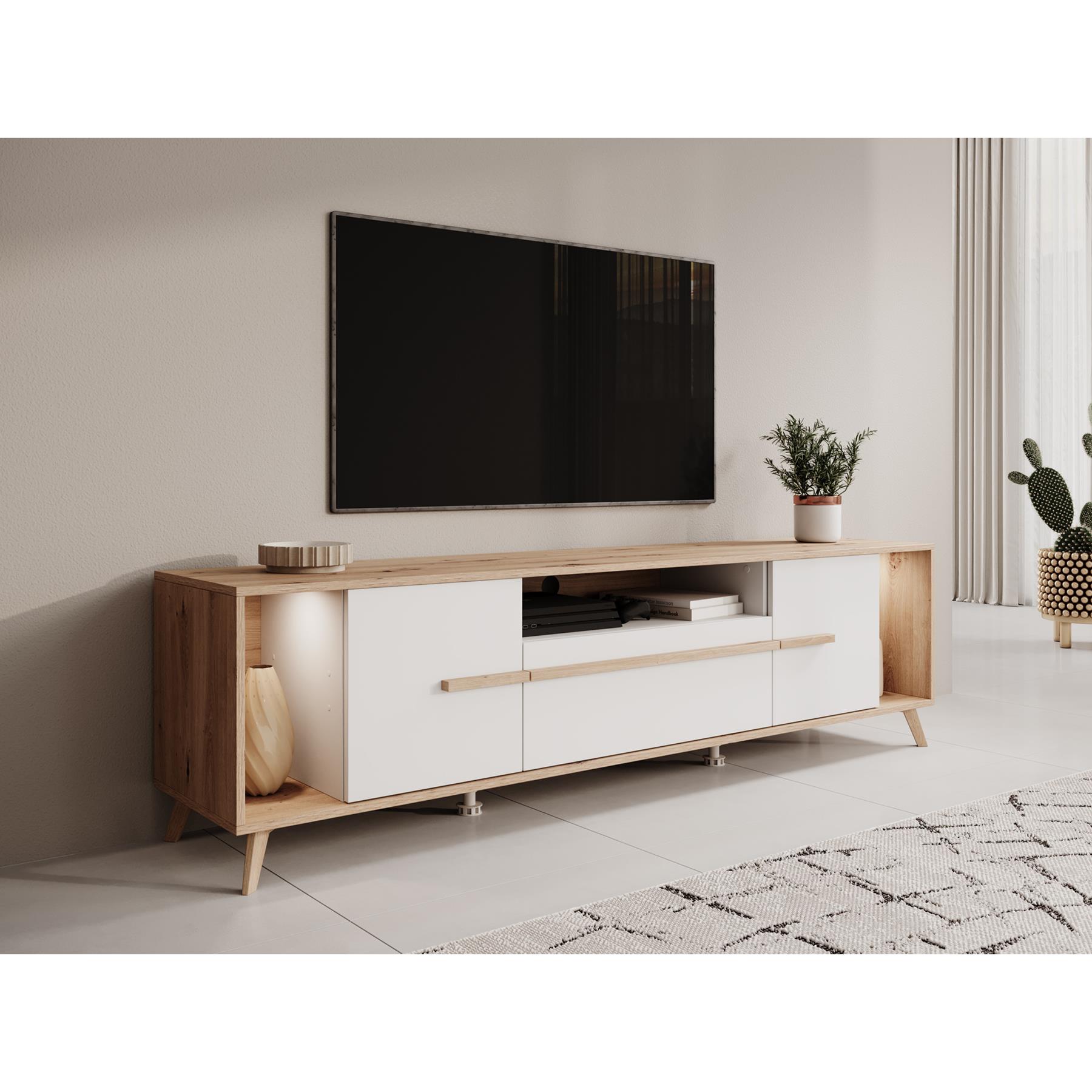 Meubella TV-Meubel Oswald - Wit - 189 cm