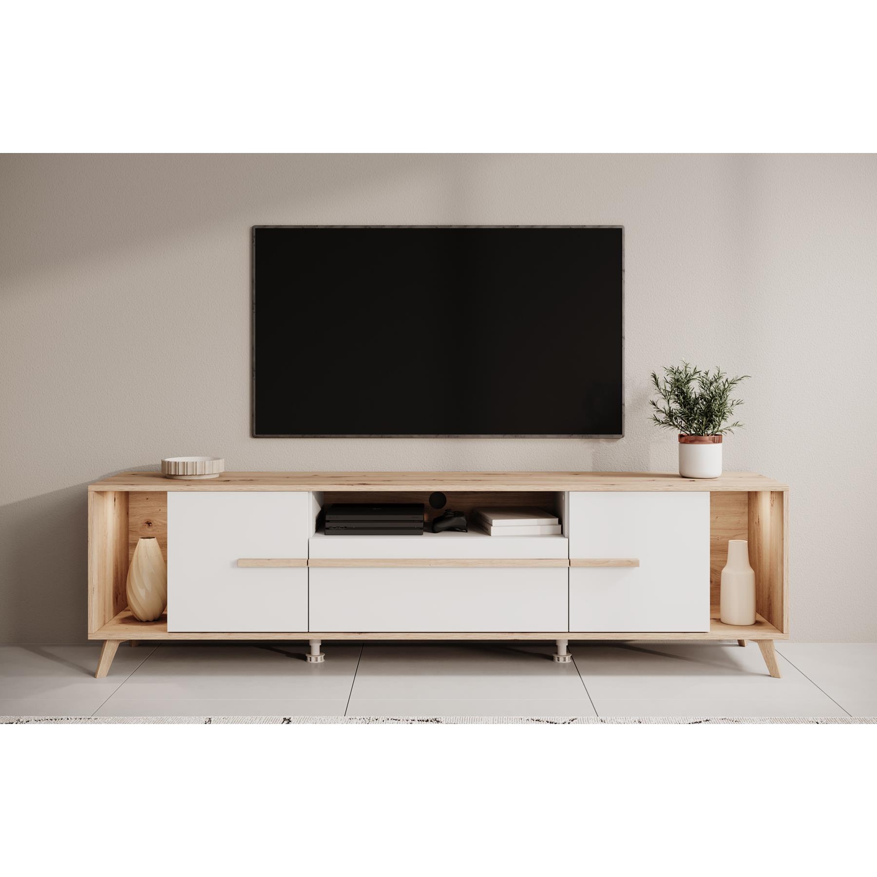 Meubella TV-Meubel Oswald - Wit - 189 cm
