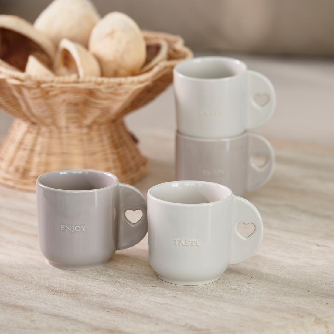 Riviera Maison Mokken set Grijs - Taste & Enjoy Koffiekopjes