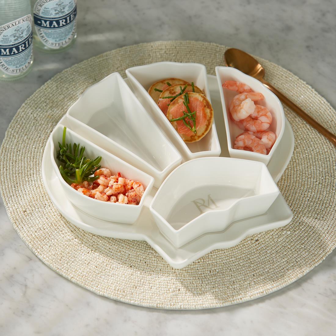 Riviera Maison - Ocean Seashell Party Plate - Wit
