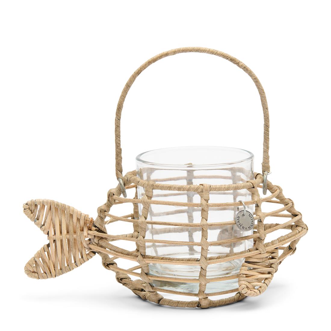 Riviera Maison Theelichthouder Bruin - Classic Fish Kaarsenhouder