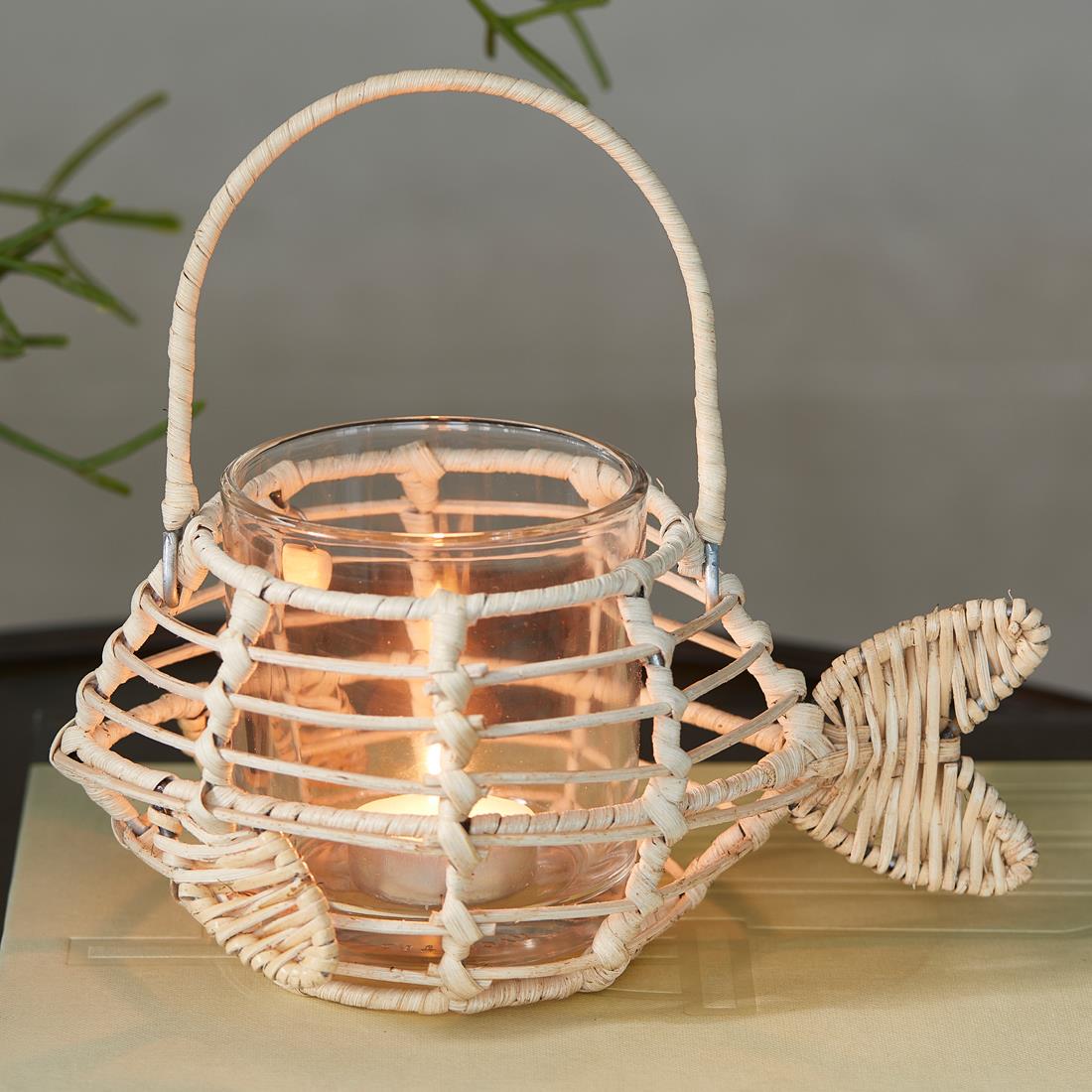 Riviera Maison Theelichthouder Bruin - Classic Fish Kaarsenhouder