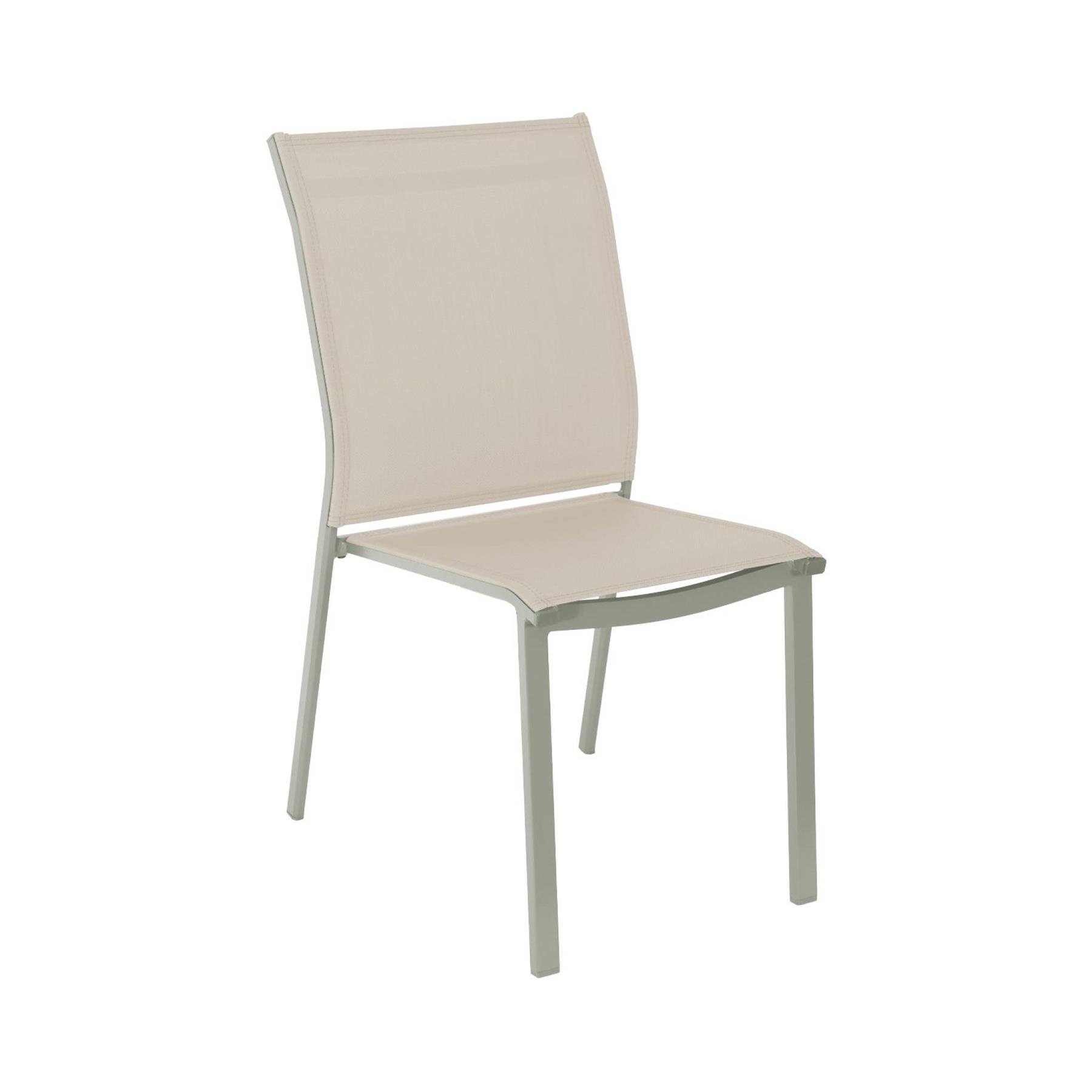 sweeek - Stapelbare tuinstoel van aluminium en textileen (Set van 4)