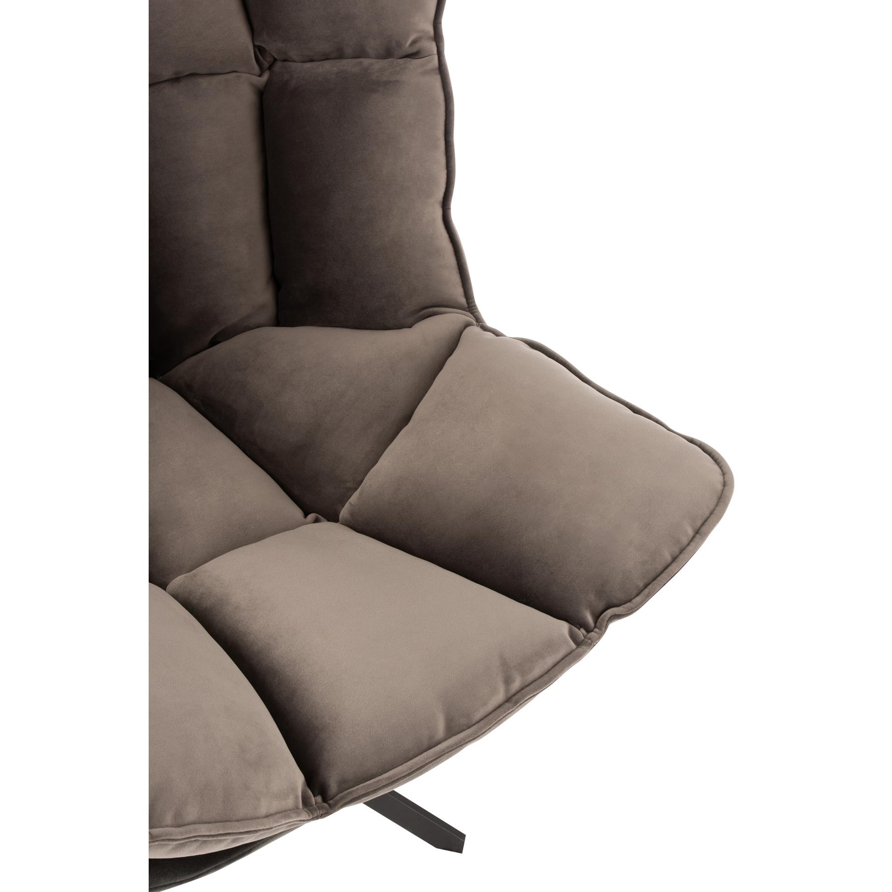 J-Line stoel Relax Kussen op frame - textiel|metaal - grijs