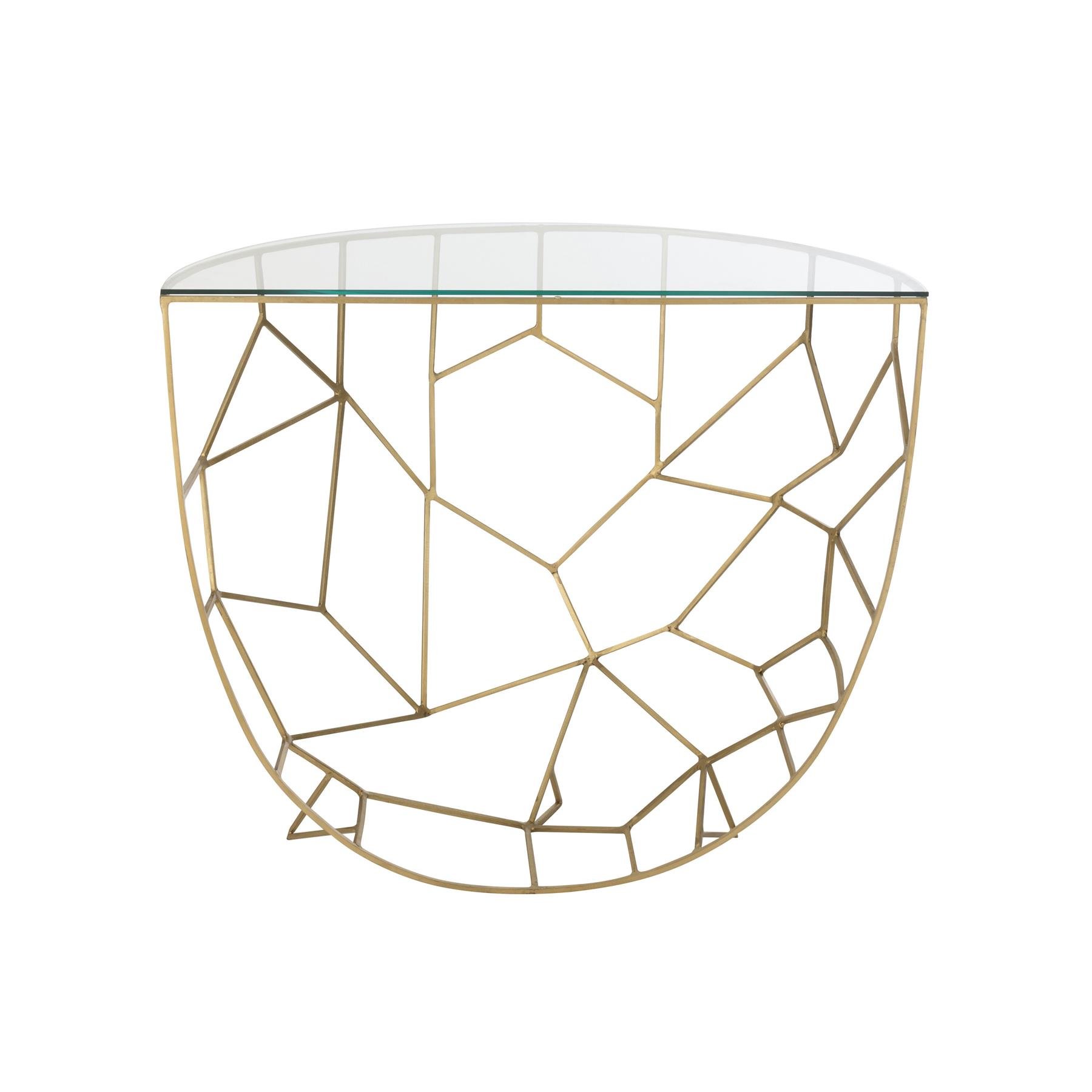 J-Line console Moza - metaal|glas - goud