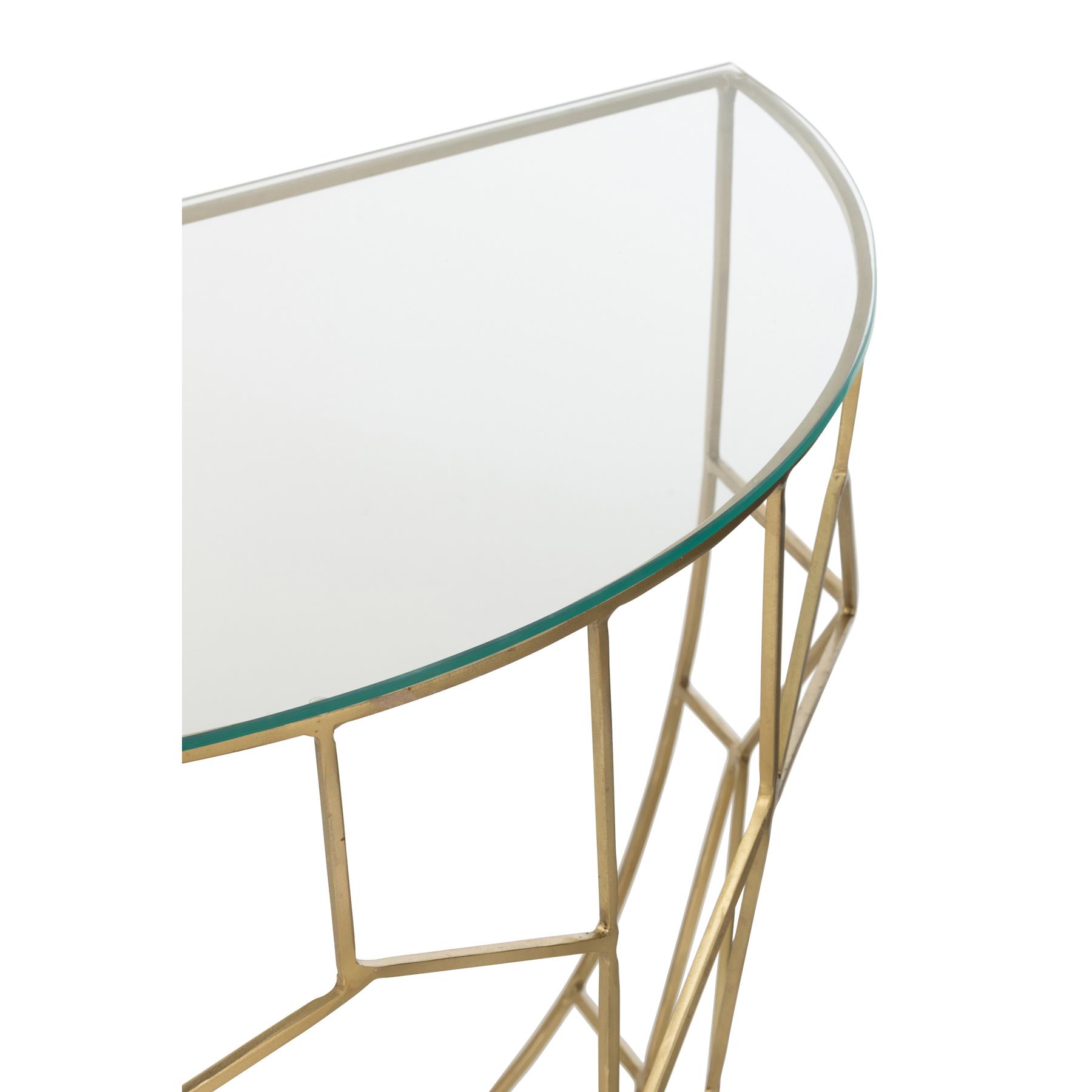 J-Line console Moza - metaal|glas - goud