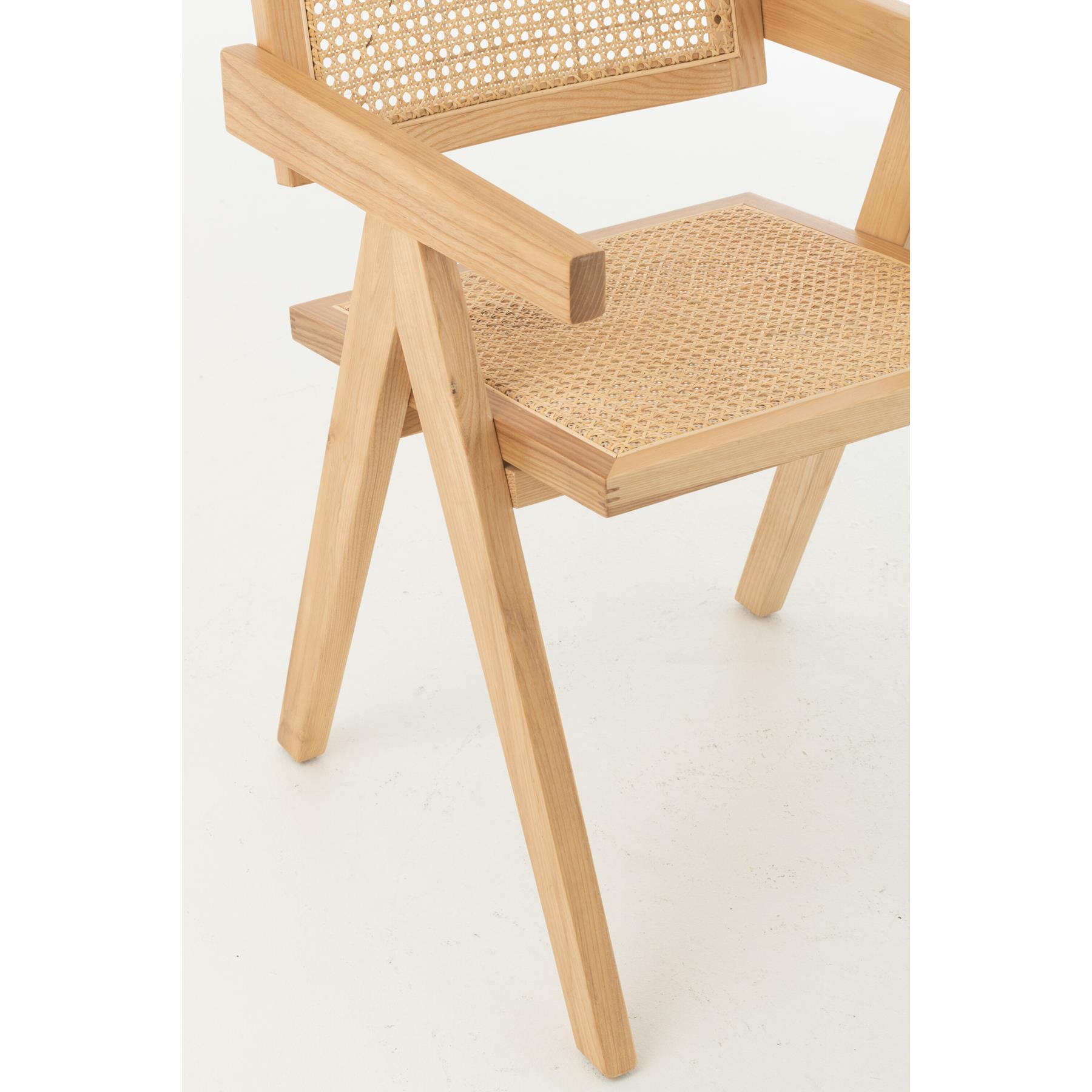 J-Line stoel Rooster - essenhout|rotan - naturel