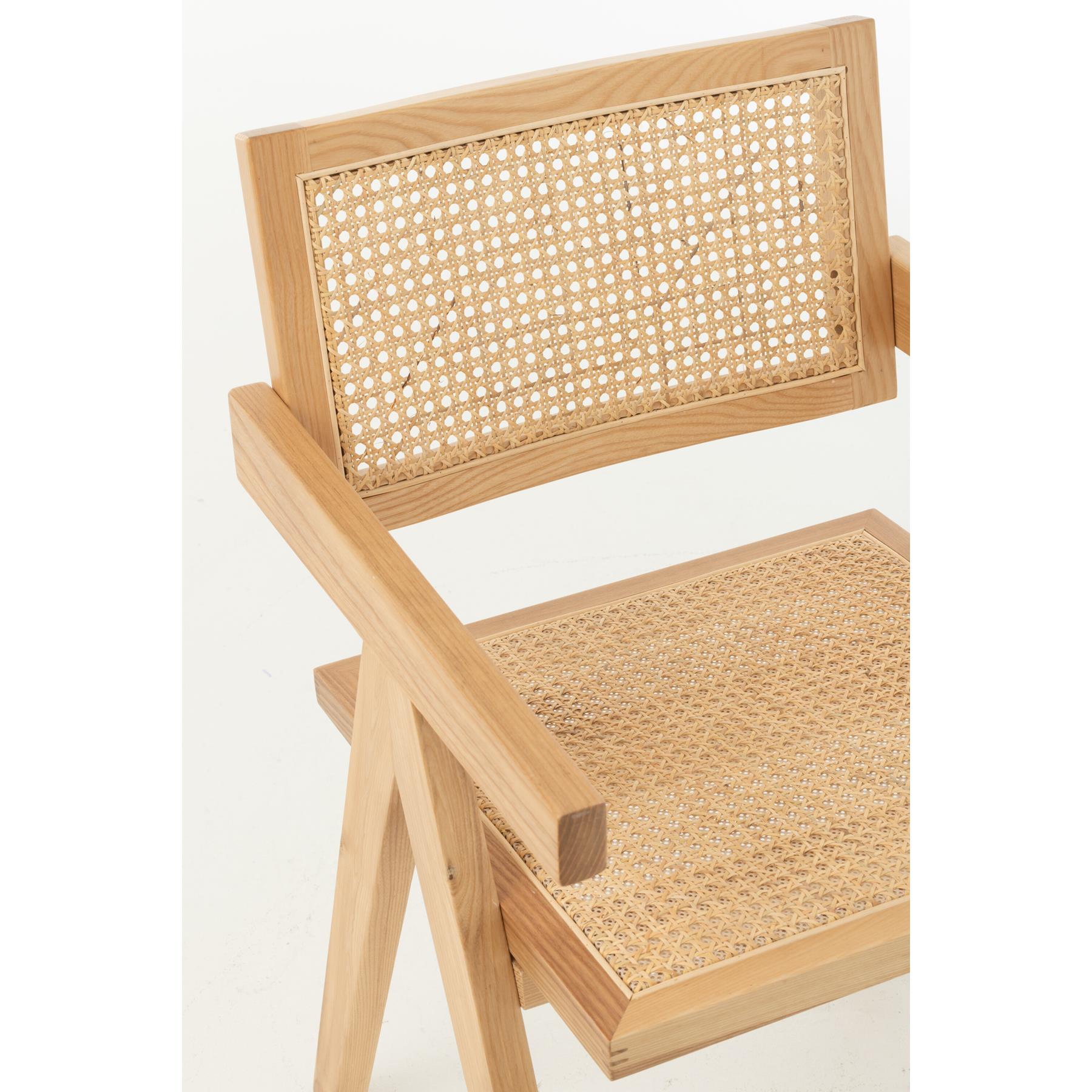 J-Line stoel Rooster - essenhout|rotan - naturel