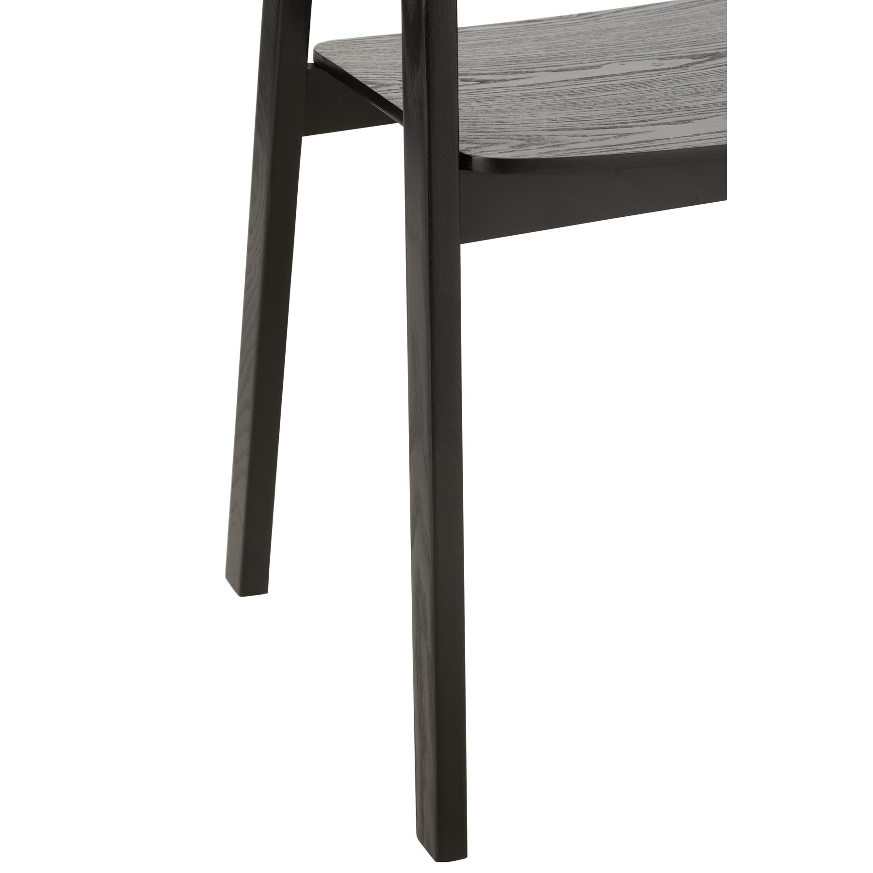 J-Line stoel Naga - essenhout|touw - zwart