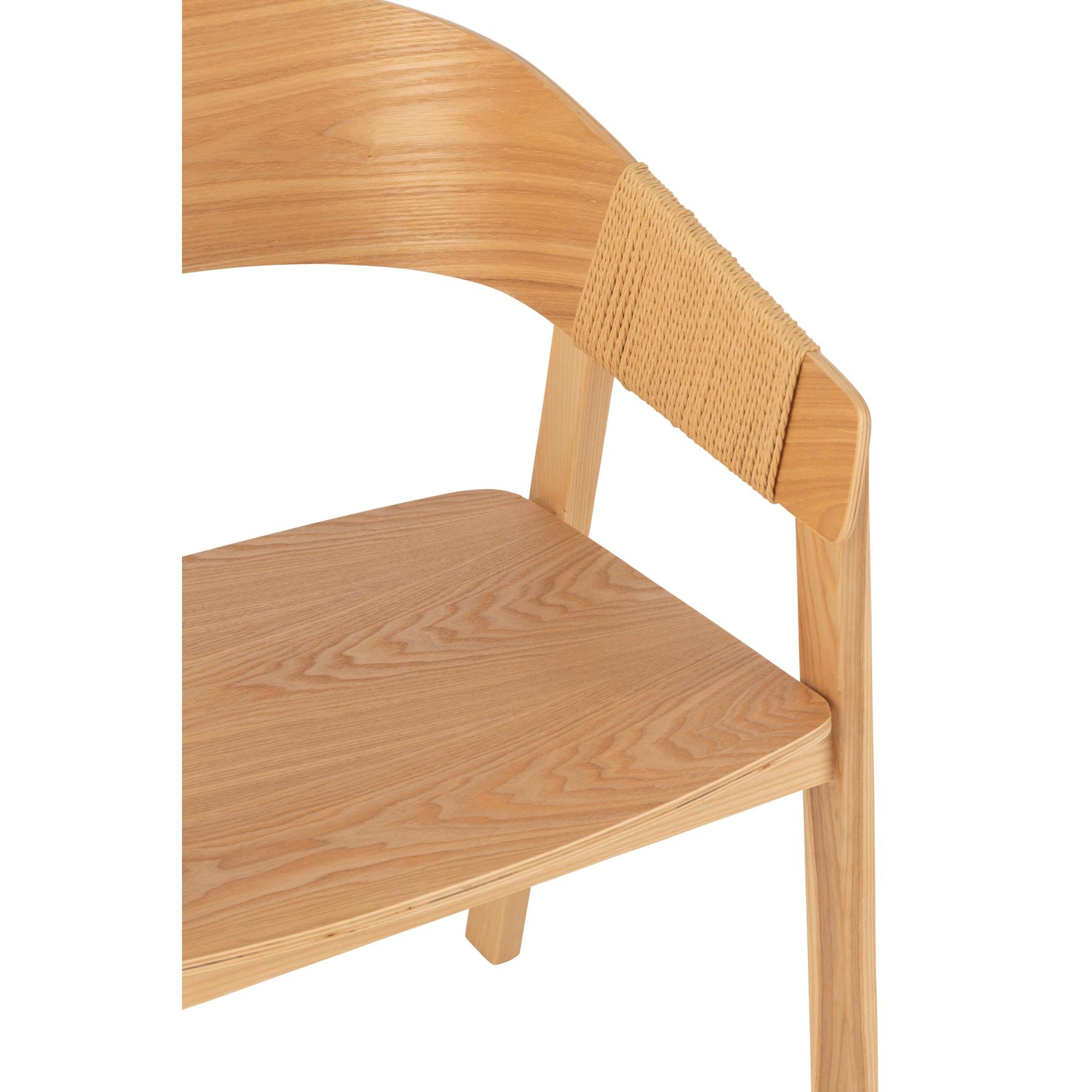 J-Line stoel Naga - essenhout|touw - naturel
