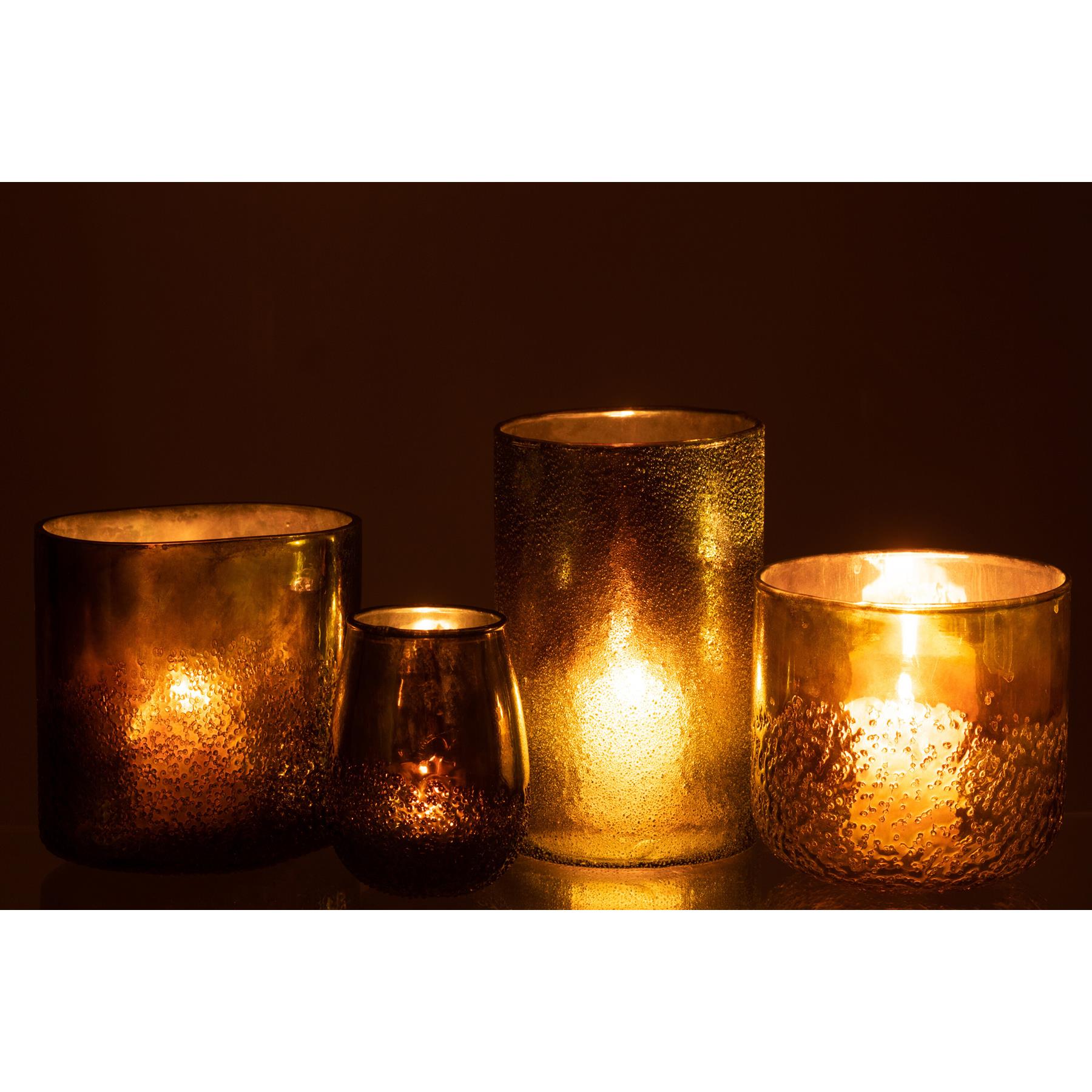 J-Line windlicht Spiegel - glas - groen - extra large