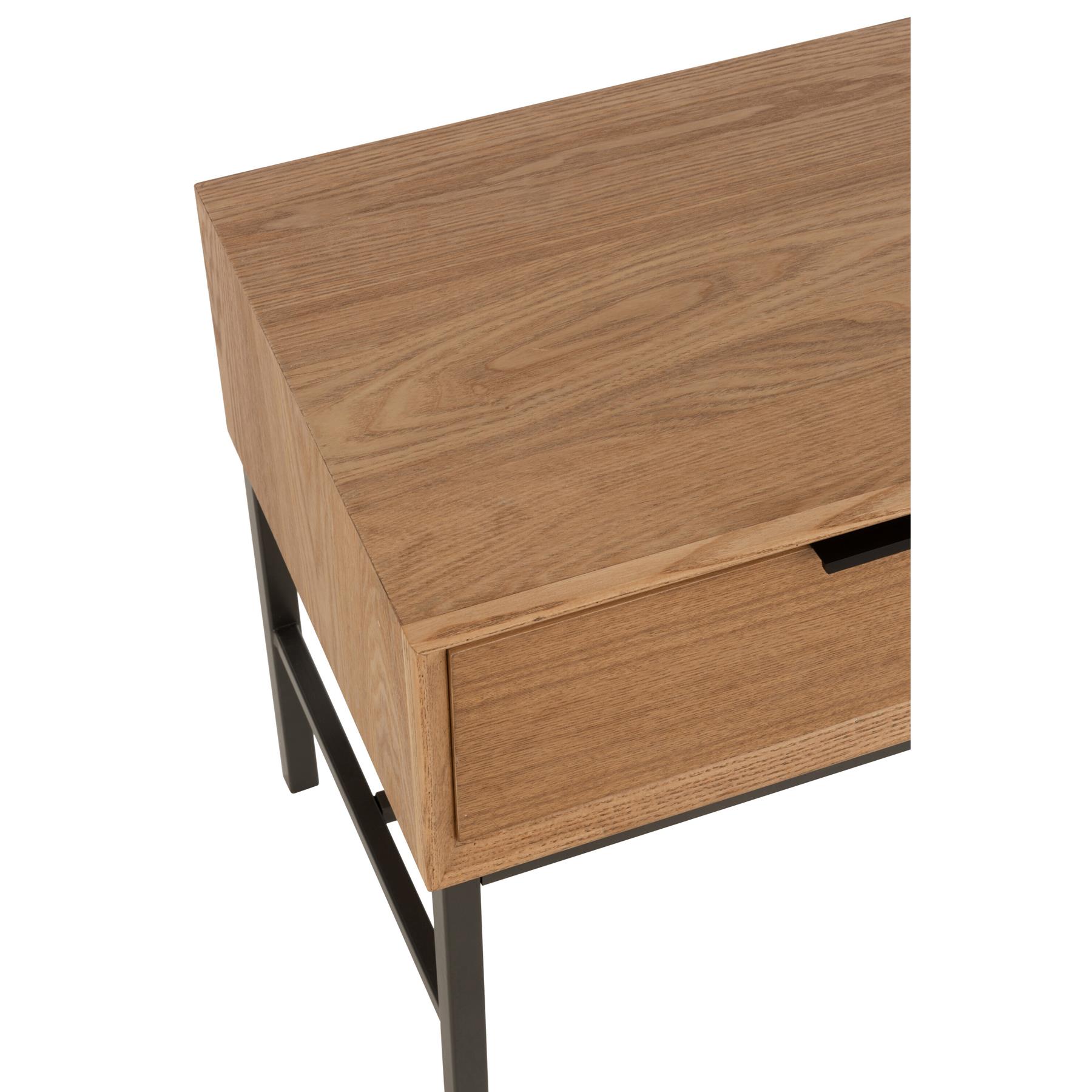 J-Line bijzettafel Op Onderstel - hout|metaal - naturel