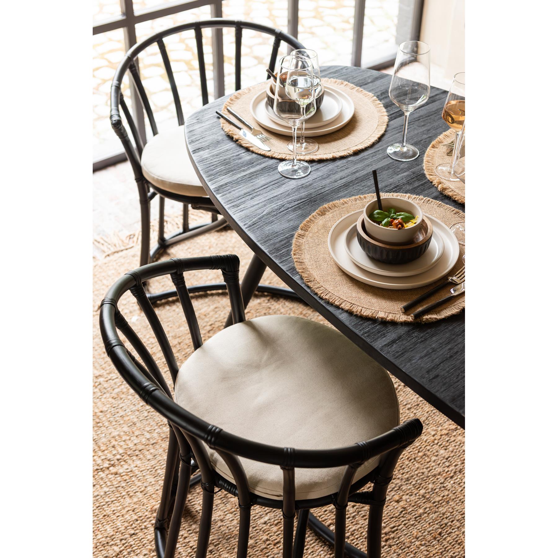 J-Line bord Marie - keramiek - creme - large - 6 stuks
