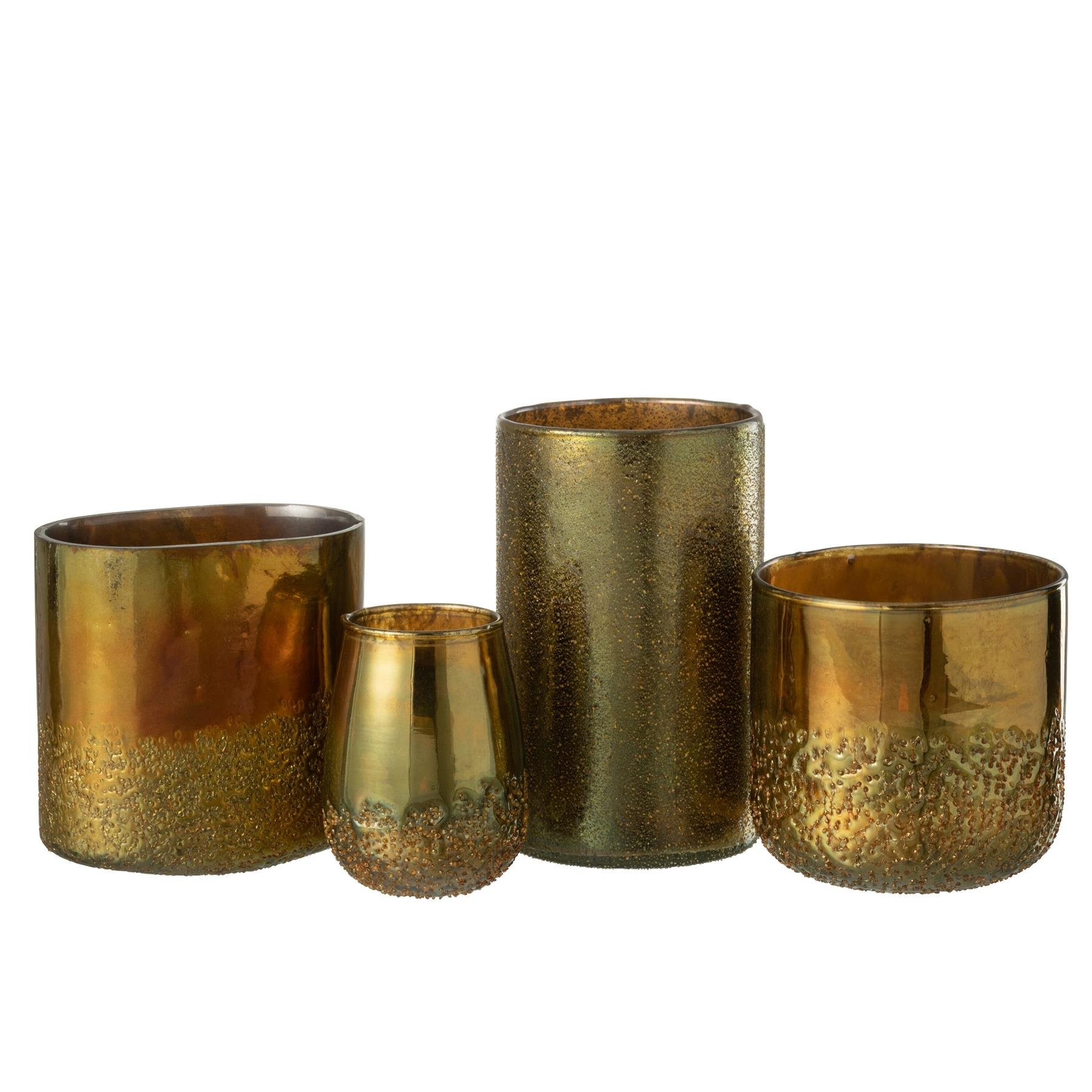 J-Line windlicht Spiegel - glas - goud - extra large