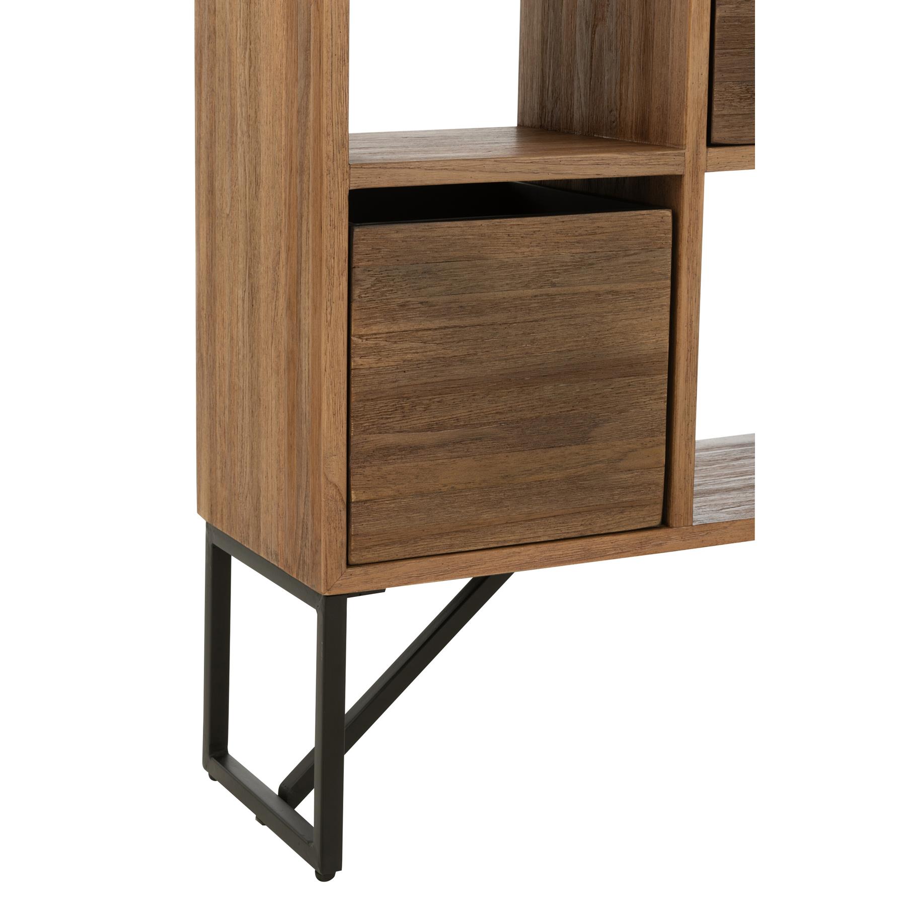 J-Line kast Lades - gerecycleerd hout - naturel