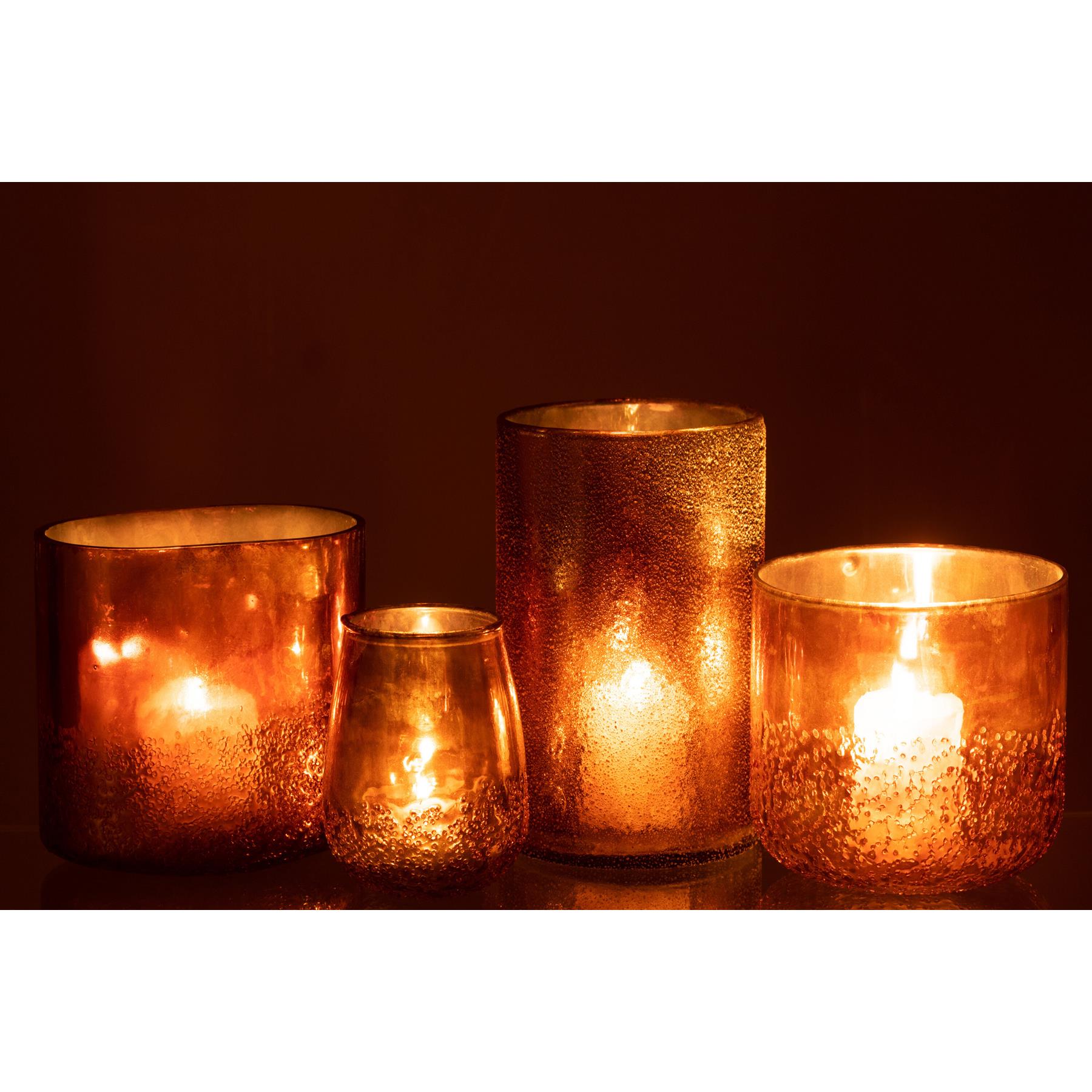 J-Line windlicht Spiegel - glas - goud - extra large
