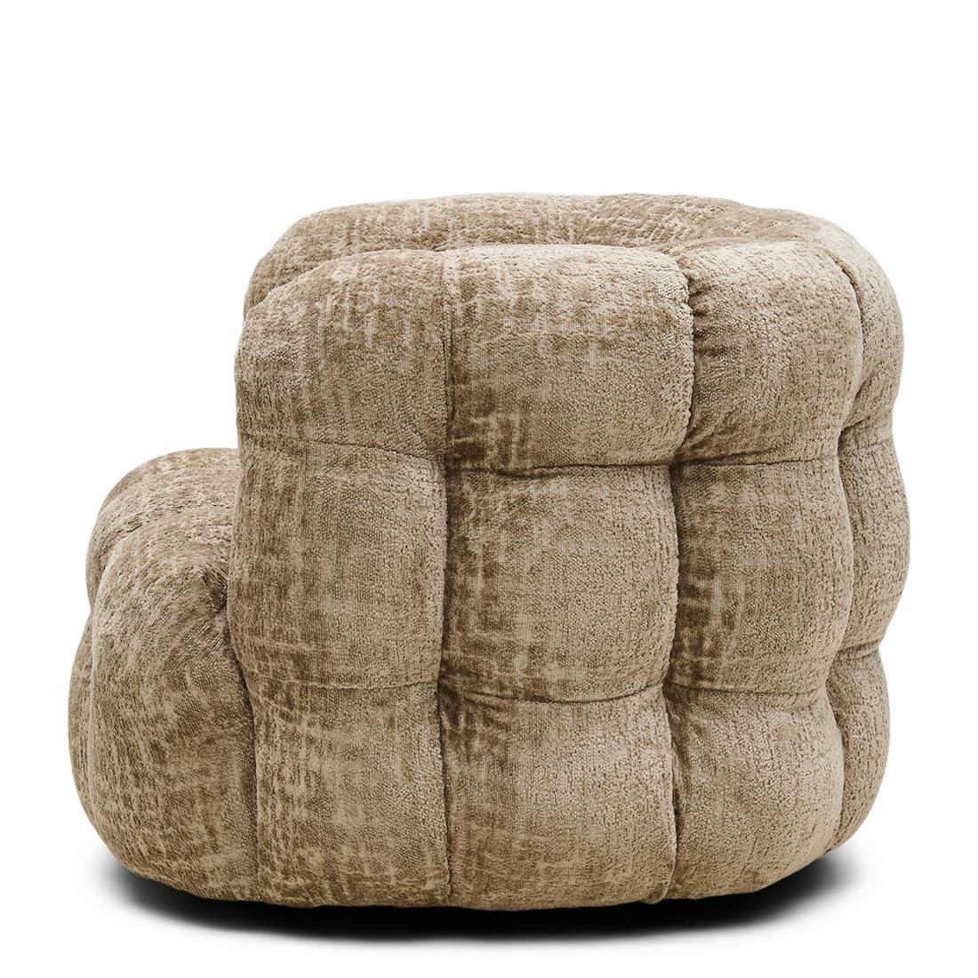 Rivièra Maison - Arosa Fauteuil in T20 - Taupe, PA5 - Polyester en Beukenhout, 101x95x75 cm