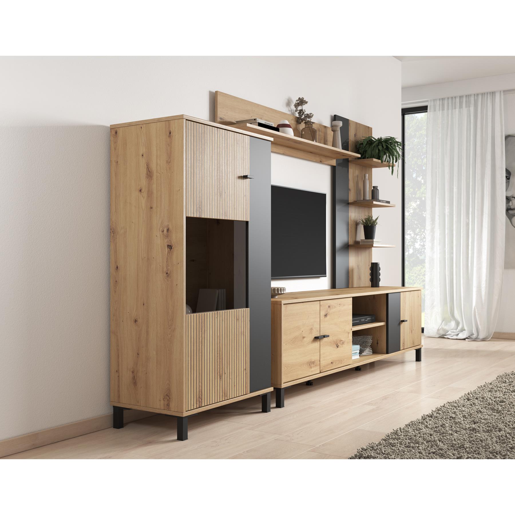 Meubella Wandmeubel Austin - Eiken
