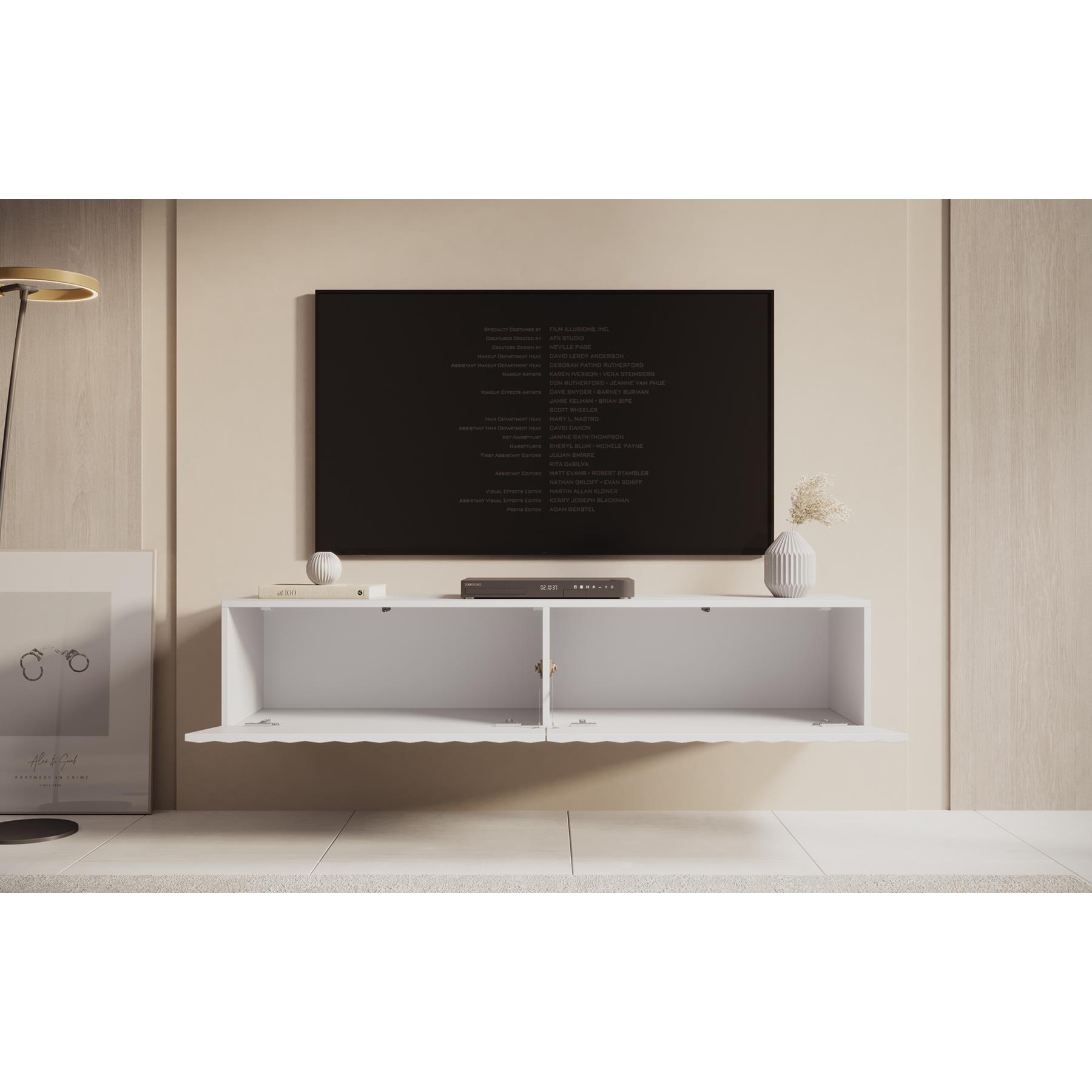Meubella TV-Meubel Angelina - Wit - 154 cm