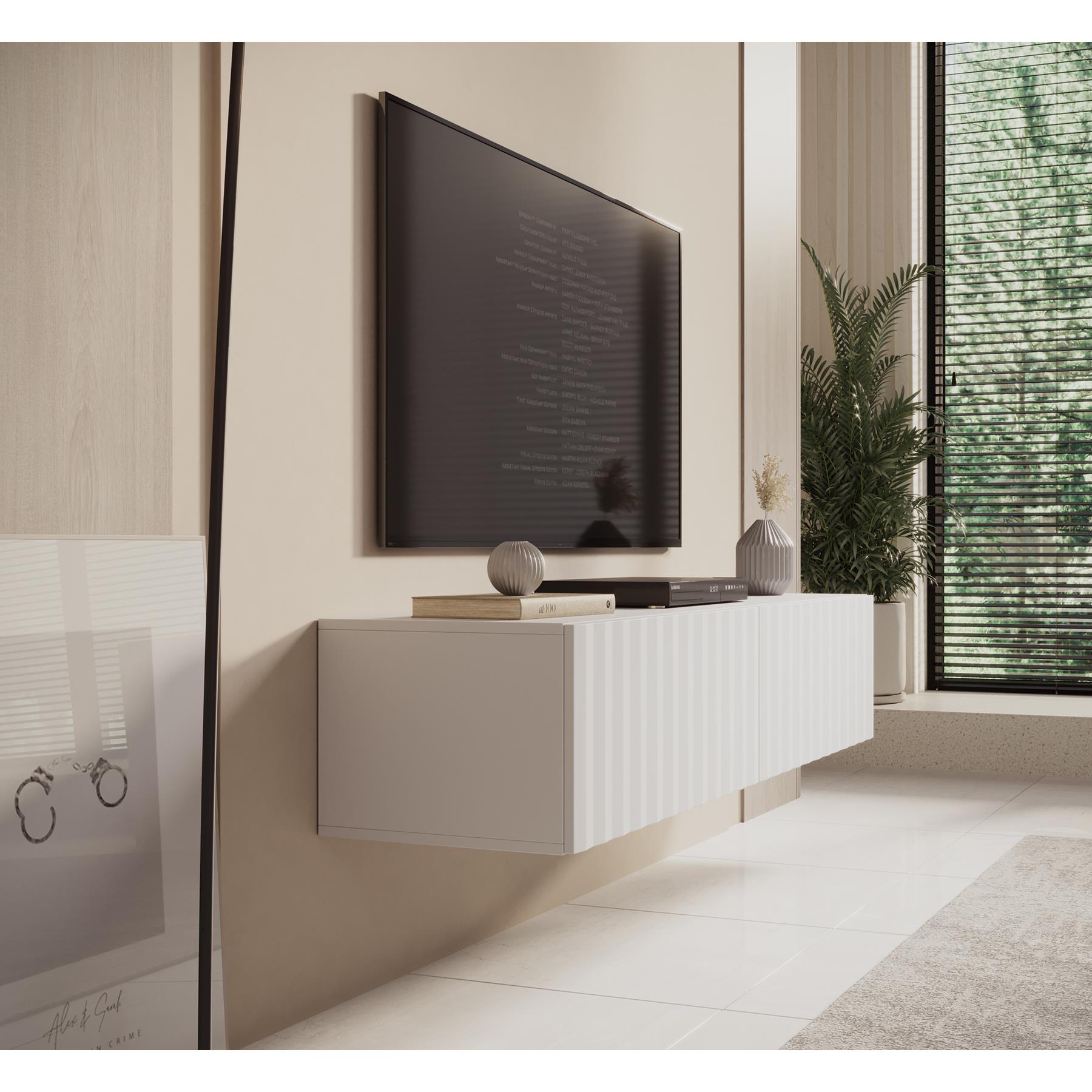 Meubella TV-Meubel Angelina - Wit - 154 cm