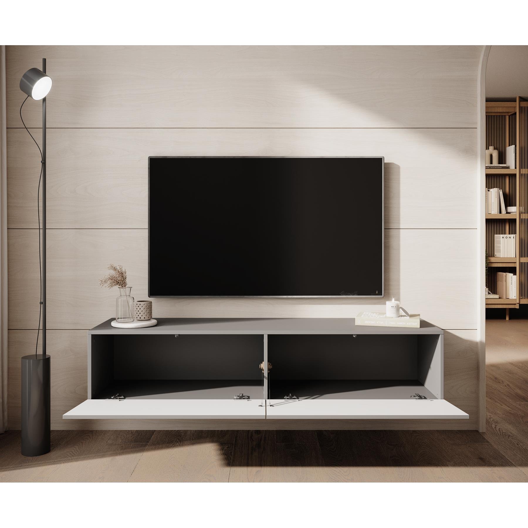 Meubella TV-Meubel Cullen - Grijs - 154 cm