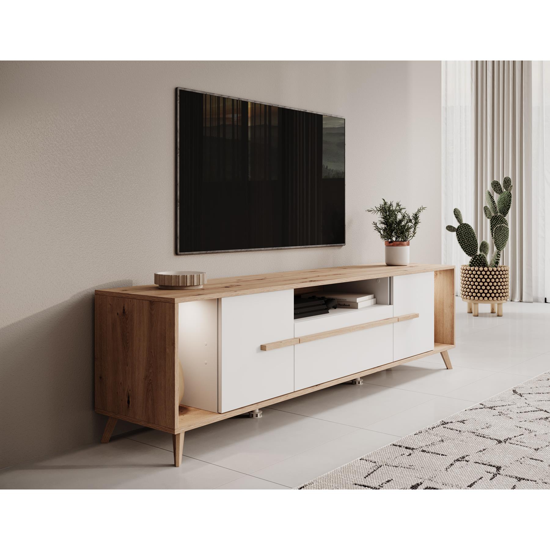 Meubella TV-Meubel Oswald - Wit - 189 cm