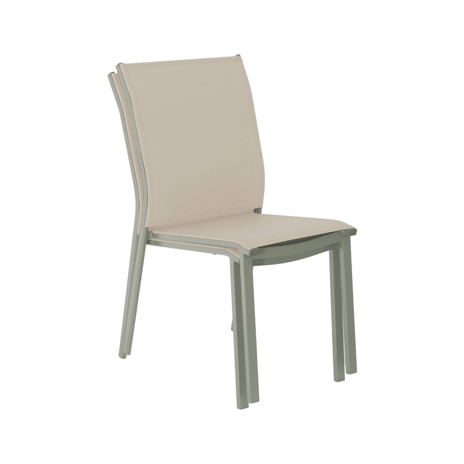 sweeek - Stapelbare tuinstoel van aluminium en textileen (Set van 4)
