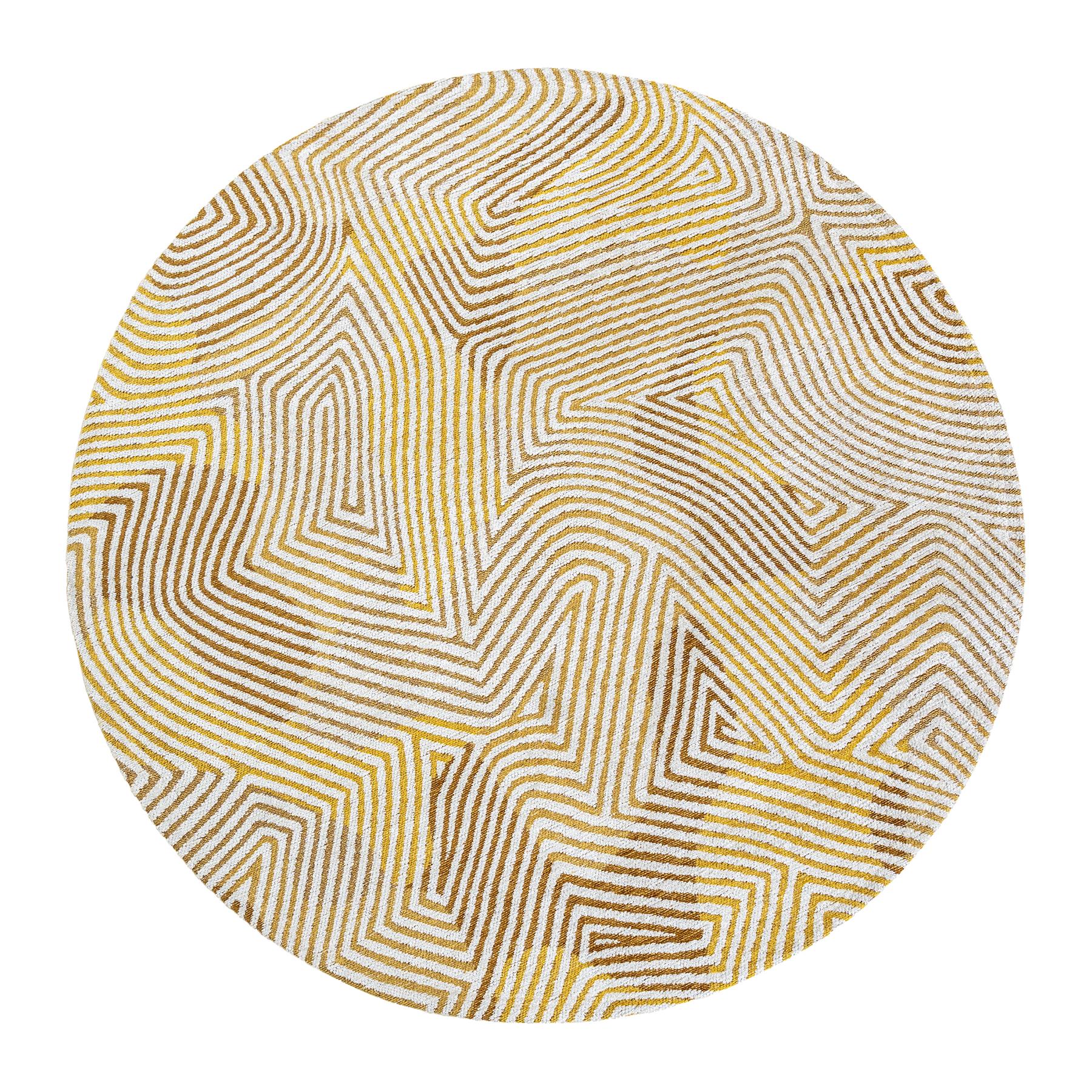 Louis de Poortere Coral Meditation Vloerkleed Ø 240 cm - Yellow Hippy 