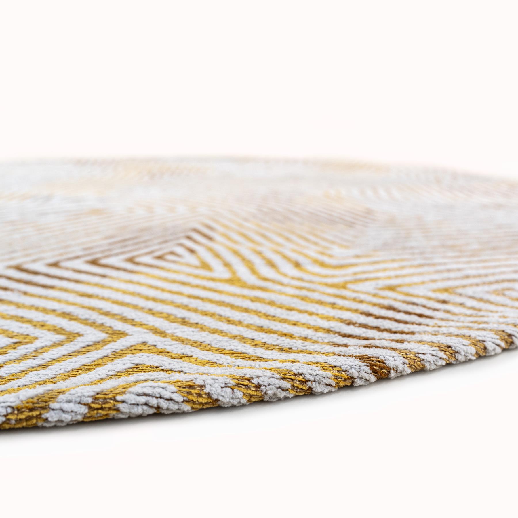 Louis de Poortere Coral Meditation Vloerkleed Ø 240 cm - Yellow Hippy 